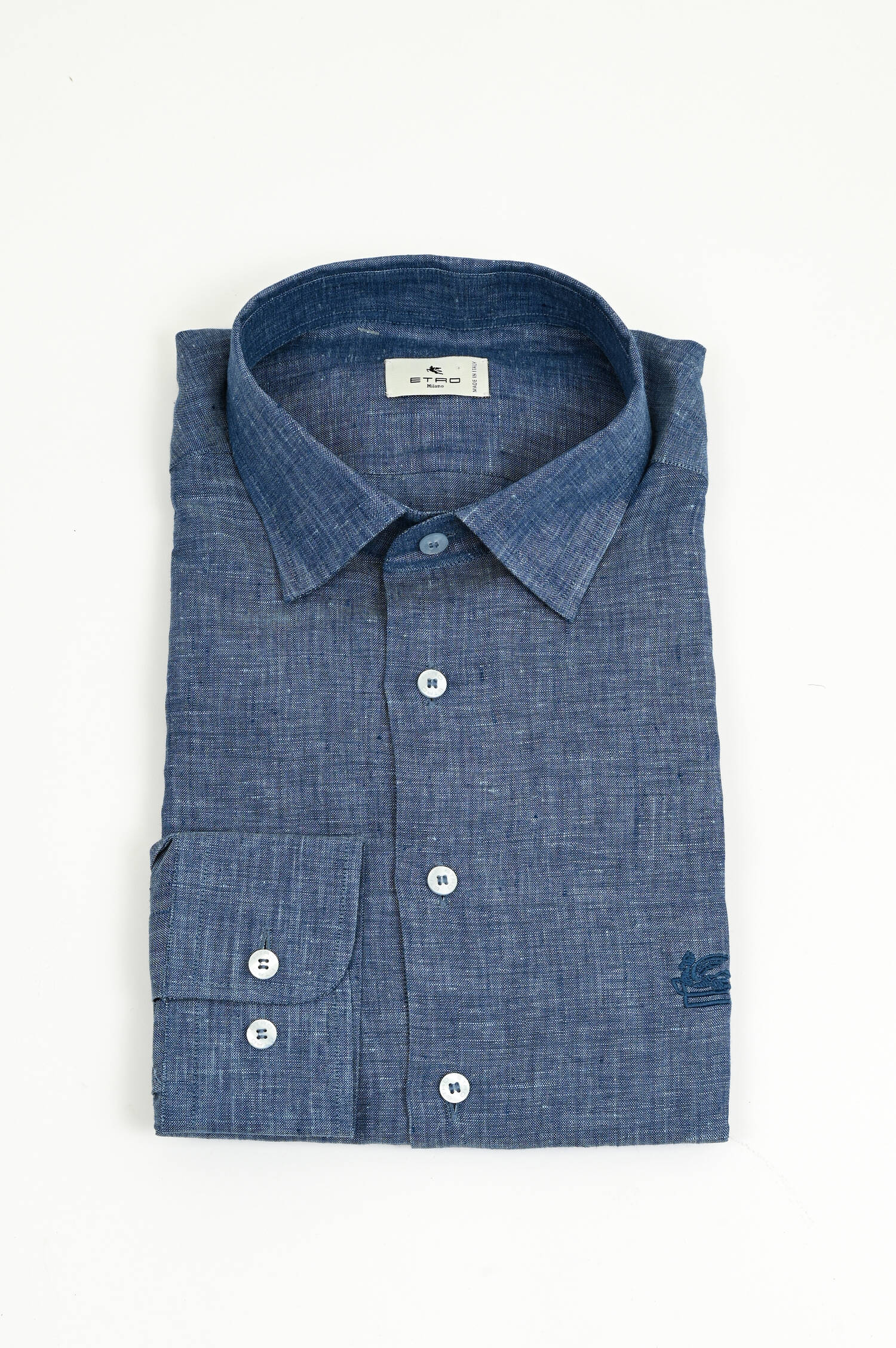 Leinenhemd in Mittelblau Leinenhemd in Mittelblau