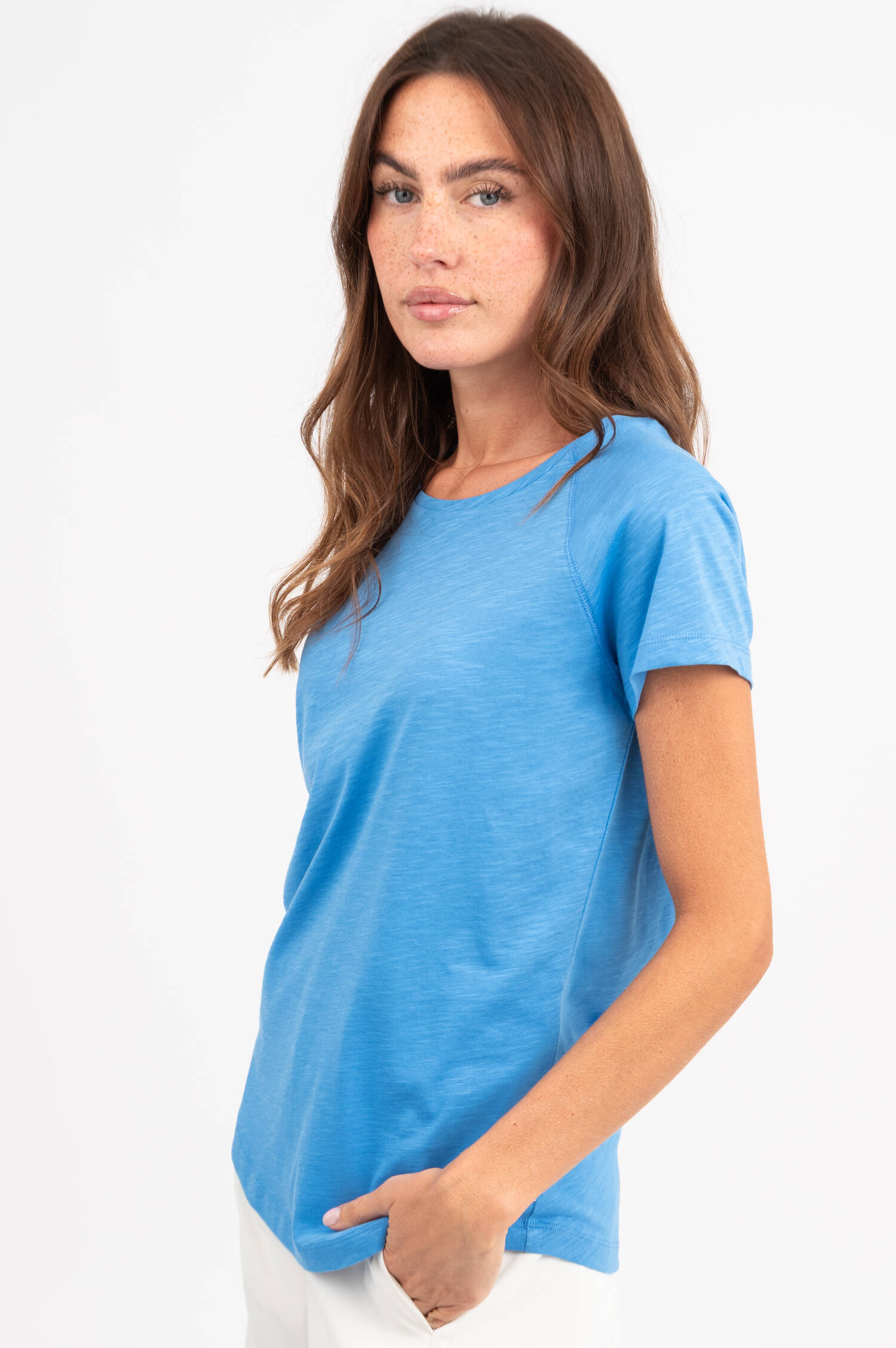 Raglan T-Shirt in Blau meliert