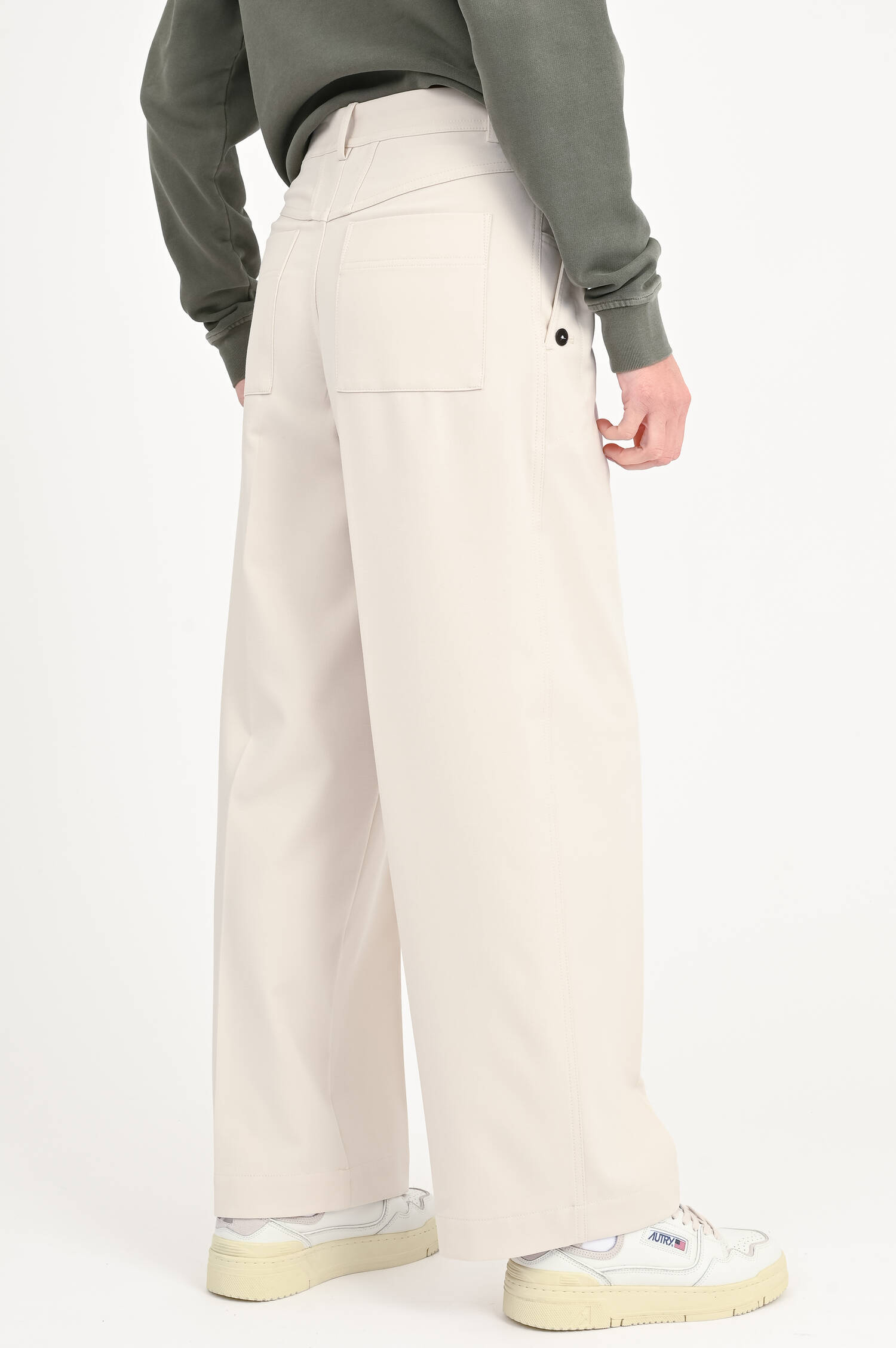  Wide-Leg Hose WRENNA in Stone Beige