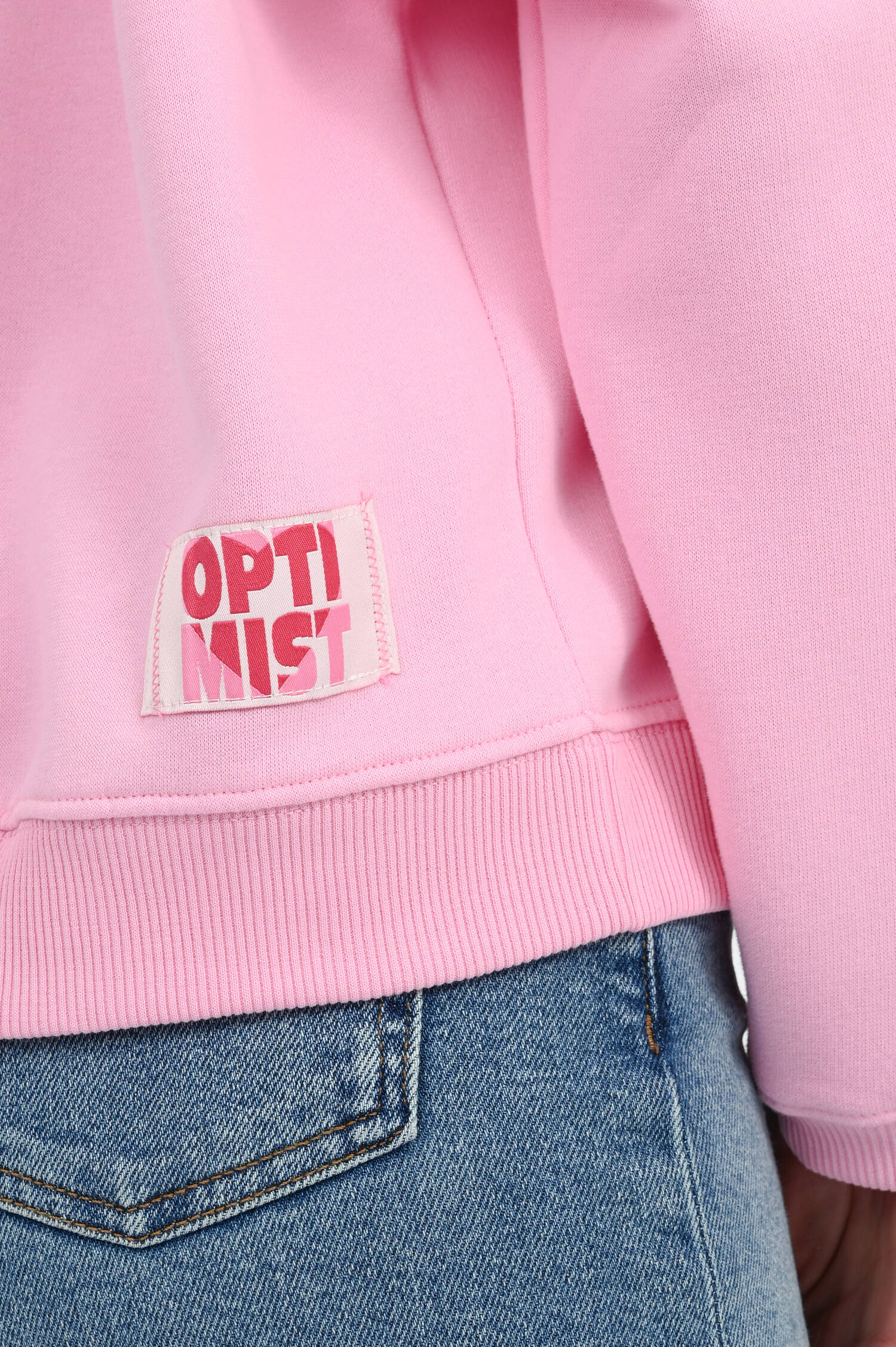 Sweater mit Stickerei in Blossompink