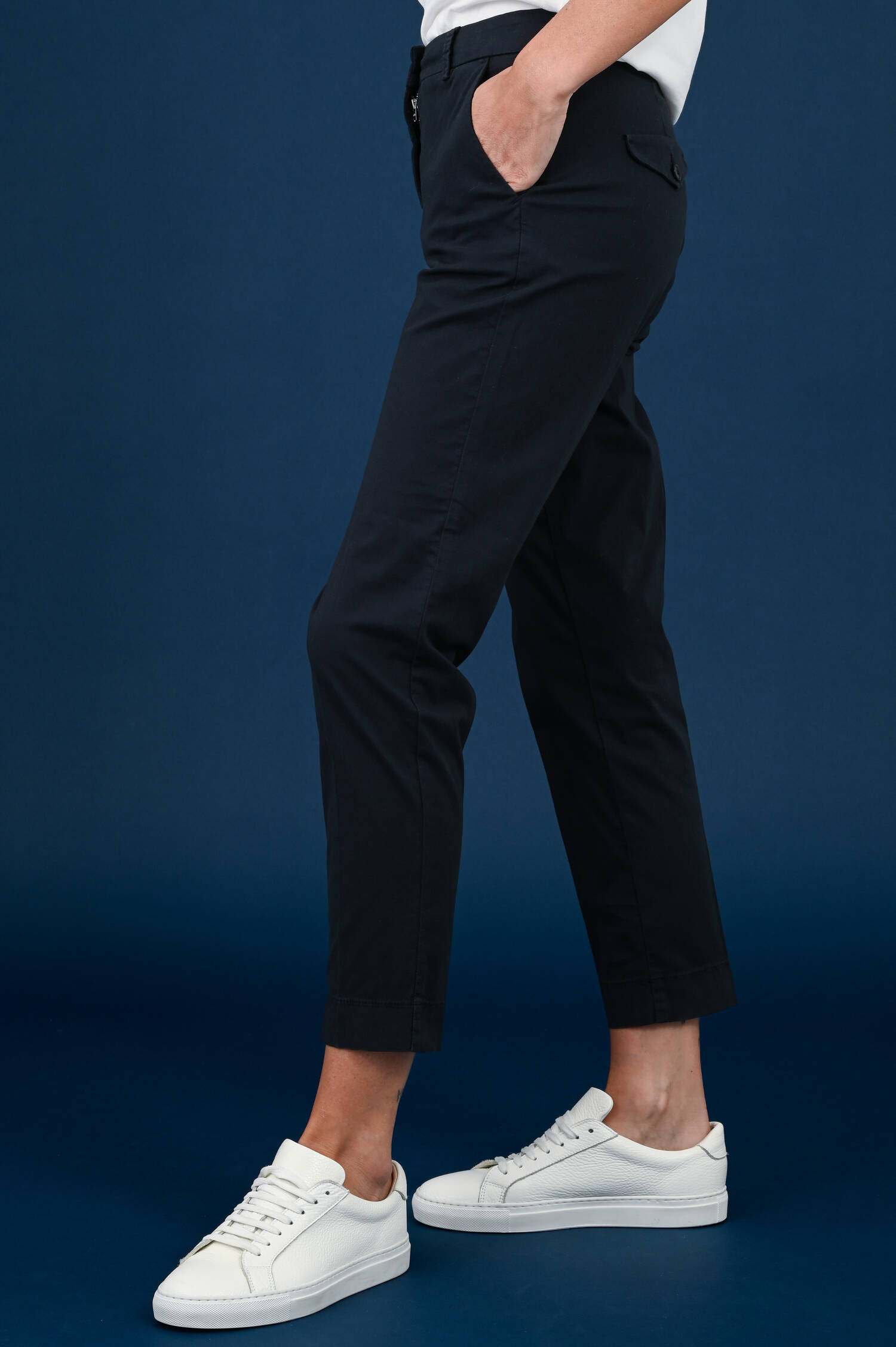 Gabardine-Hose KARINA in Dark Navy