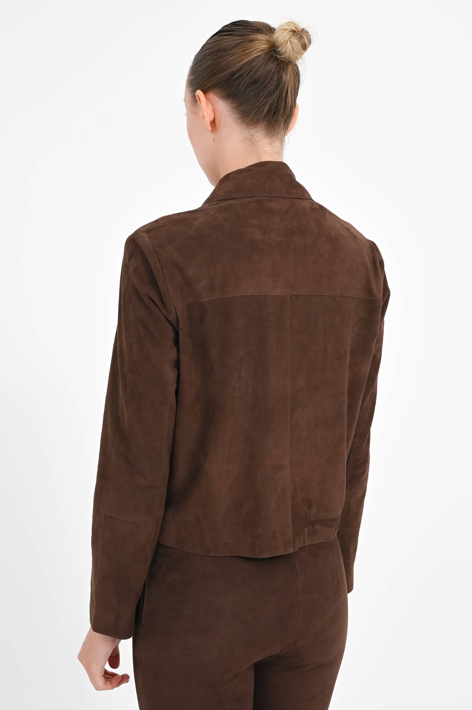 Jacke aus Veloursleder in Braun Jacke aus Veloursleder in Braun