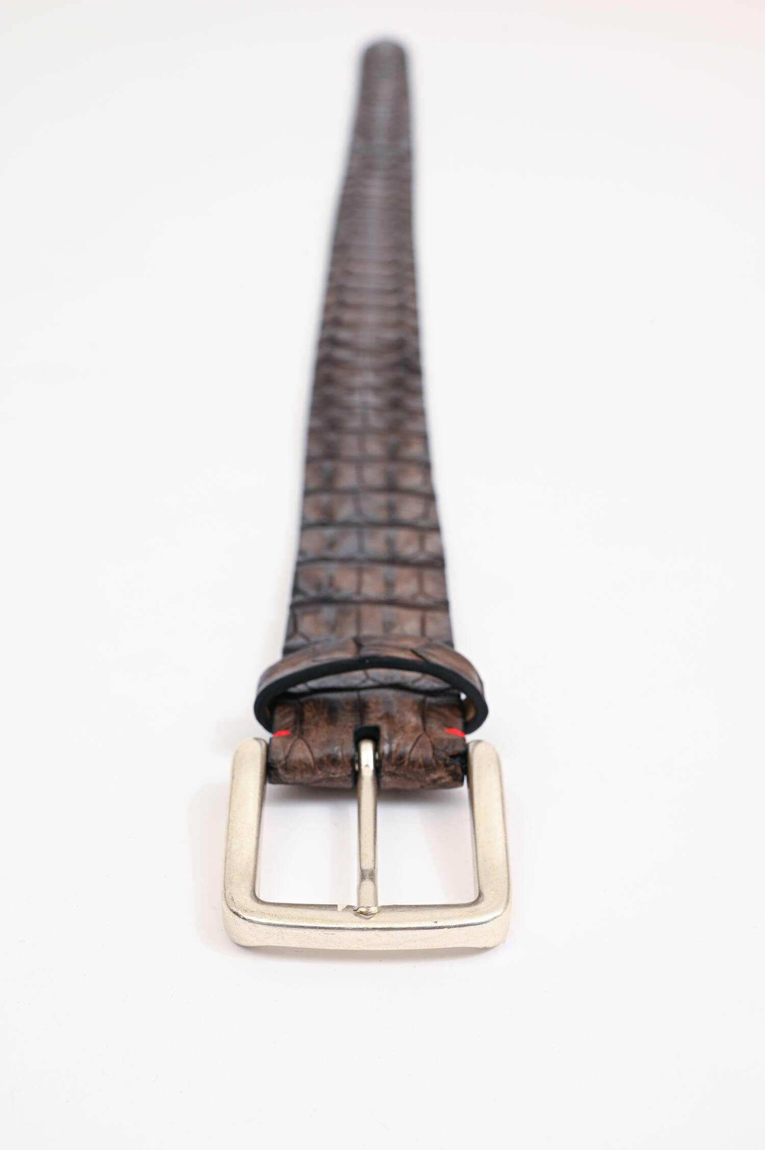 Gürtel aus Krokoleder in Braun Gürtel aus Krokoleder in Braun