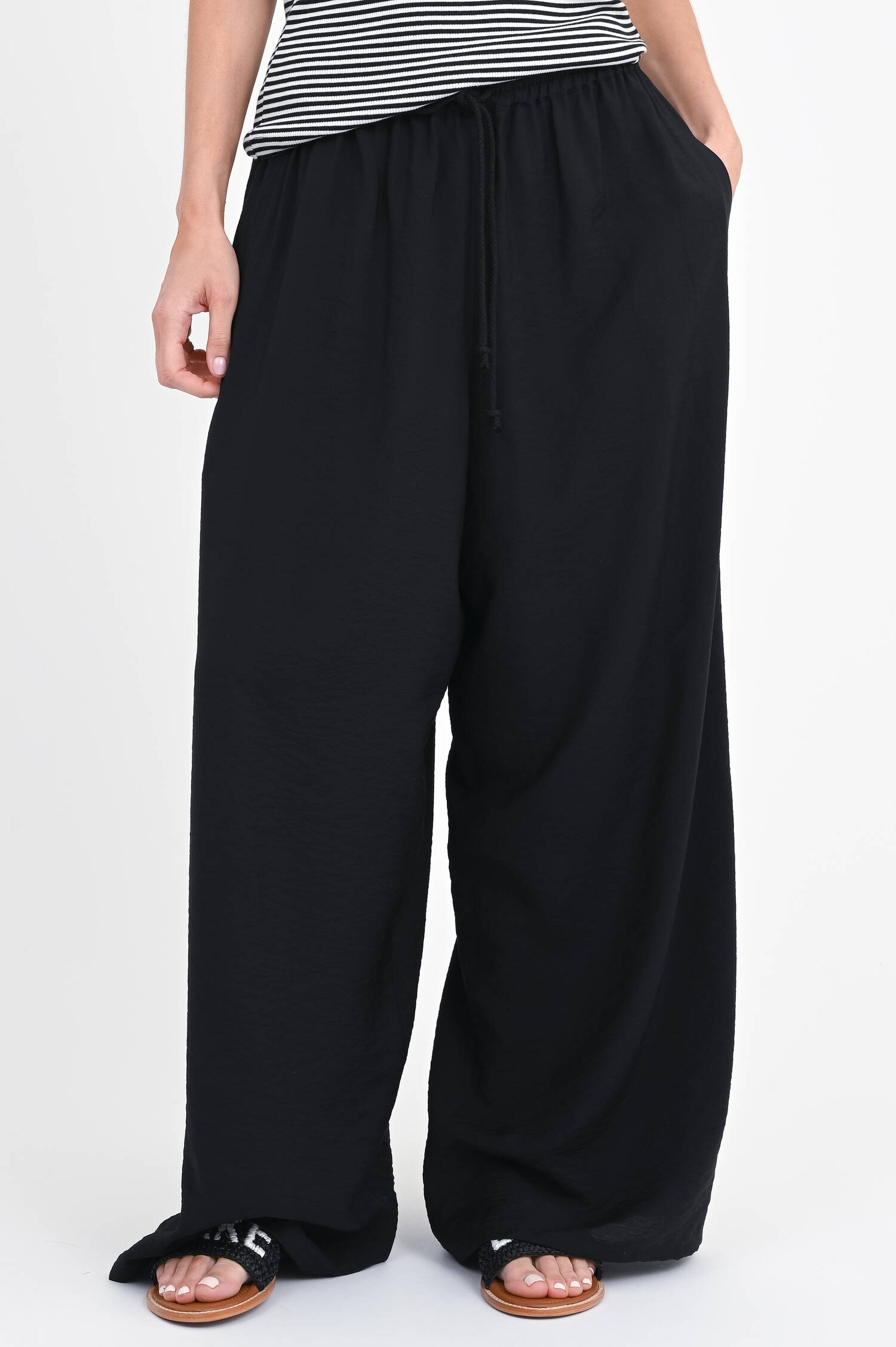 Wide-Leg-Hose LILY in Schwarz