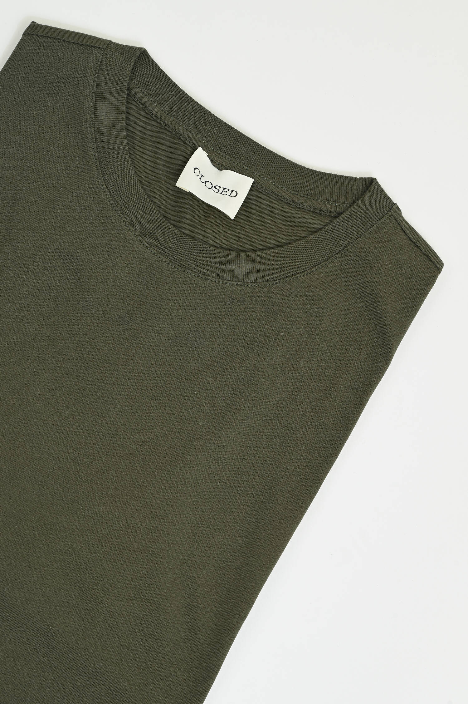 Basic Kurzarm-Shirt in Forest Green