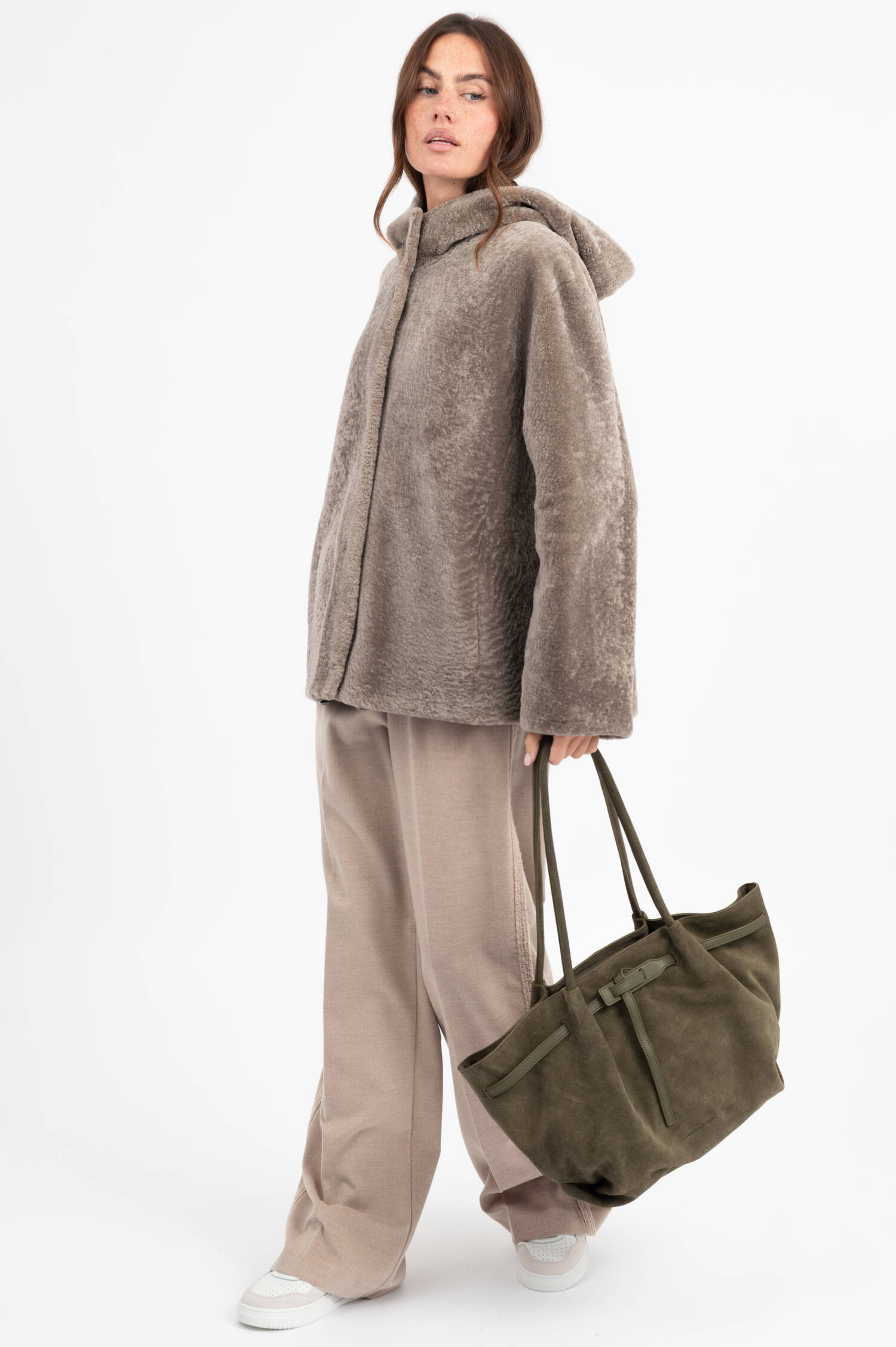 Suede Shopper BONNIE in Grün/Rosa Suede Shopper BONNIE in Grün/Rosa