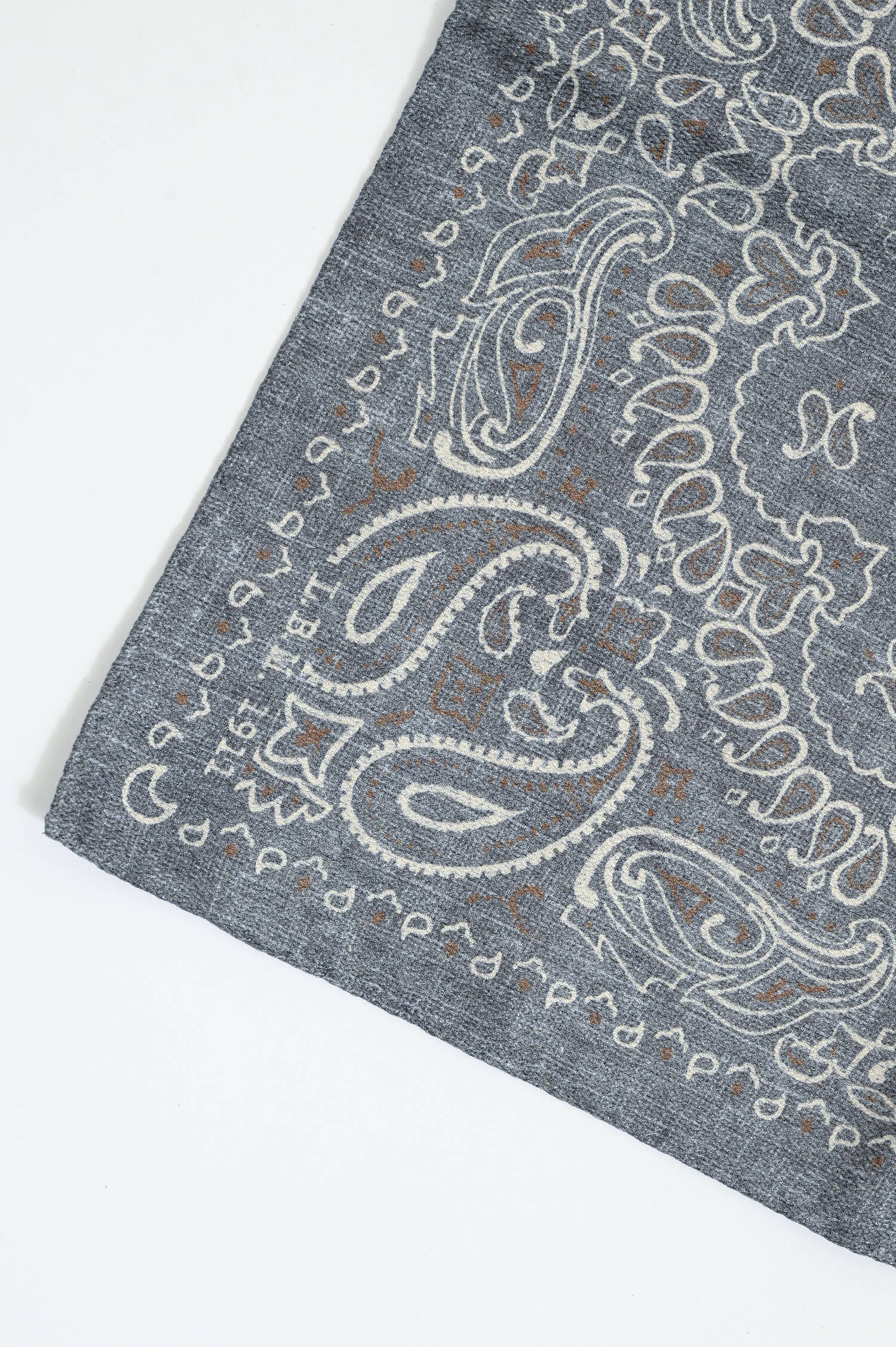 Einstecktuch aus Seide in Grau gemustert