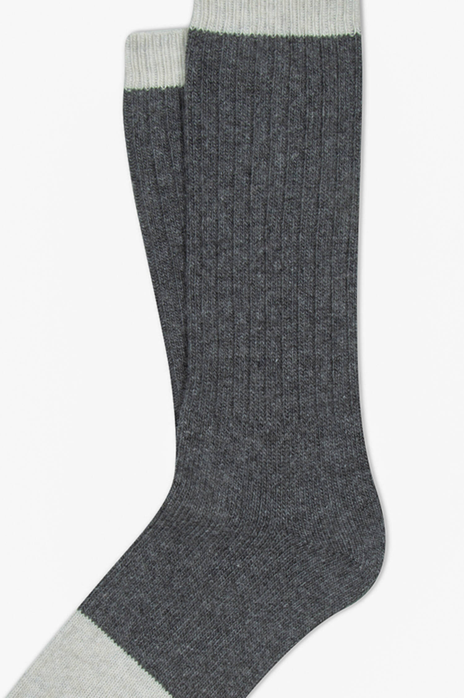 Socken SURREY in Dunkelgrau/Natur