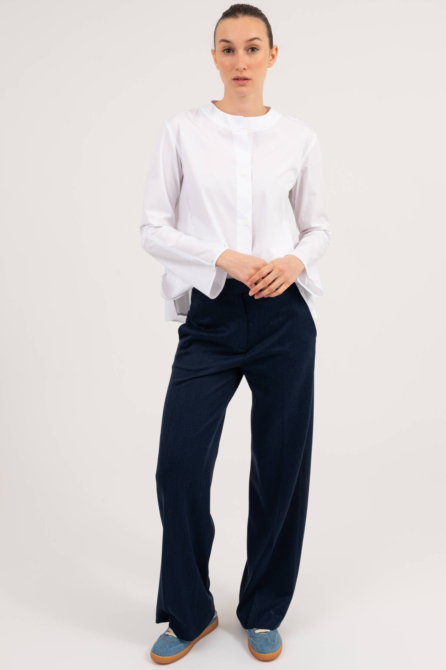 Wide Leg Hose in Dunkelblau Wide Leg Hose in Dunkelblau