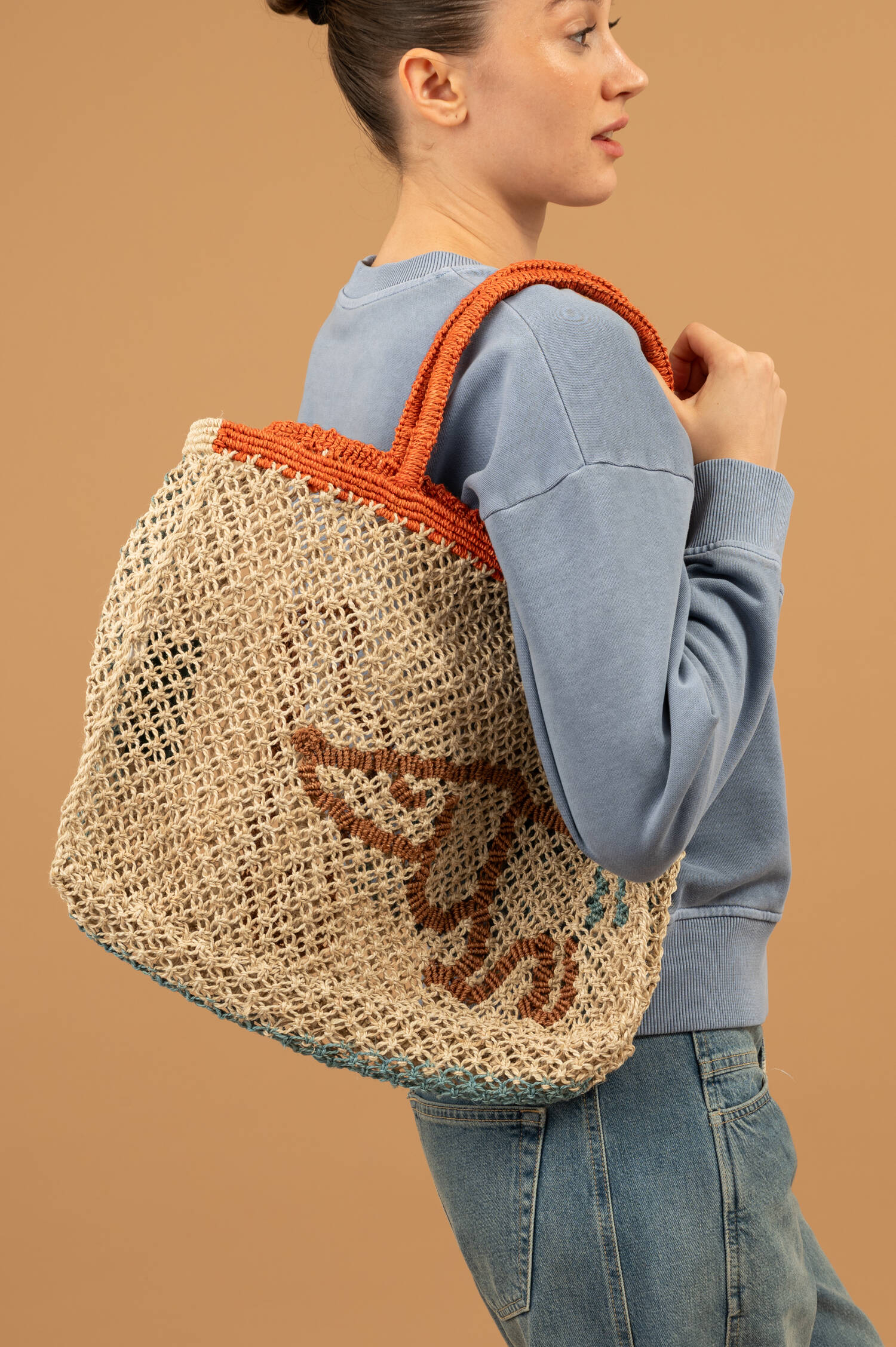 Beachbag WORD BRETON DOG in Natur Beachbag WORD BRETON DOG in Natur