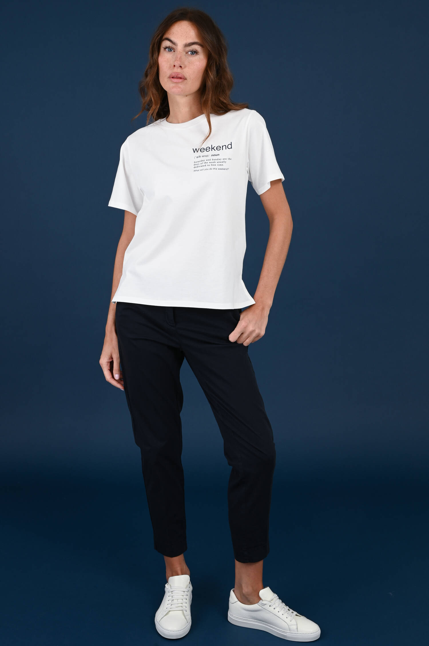 T-Shirt TENUE mit Weekend Print in Weiß