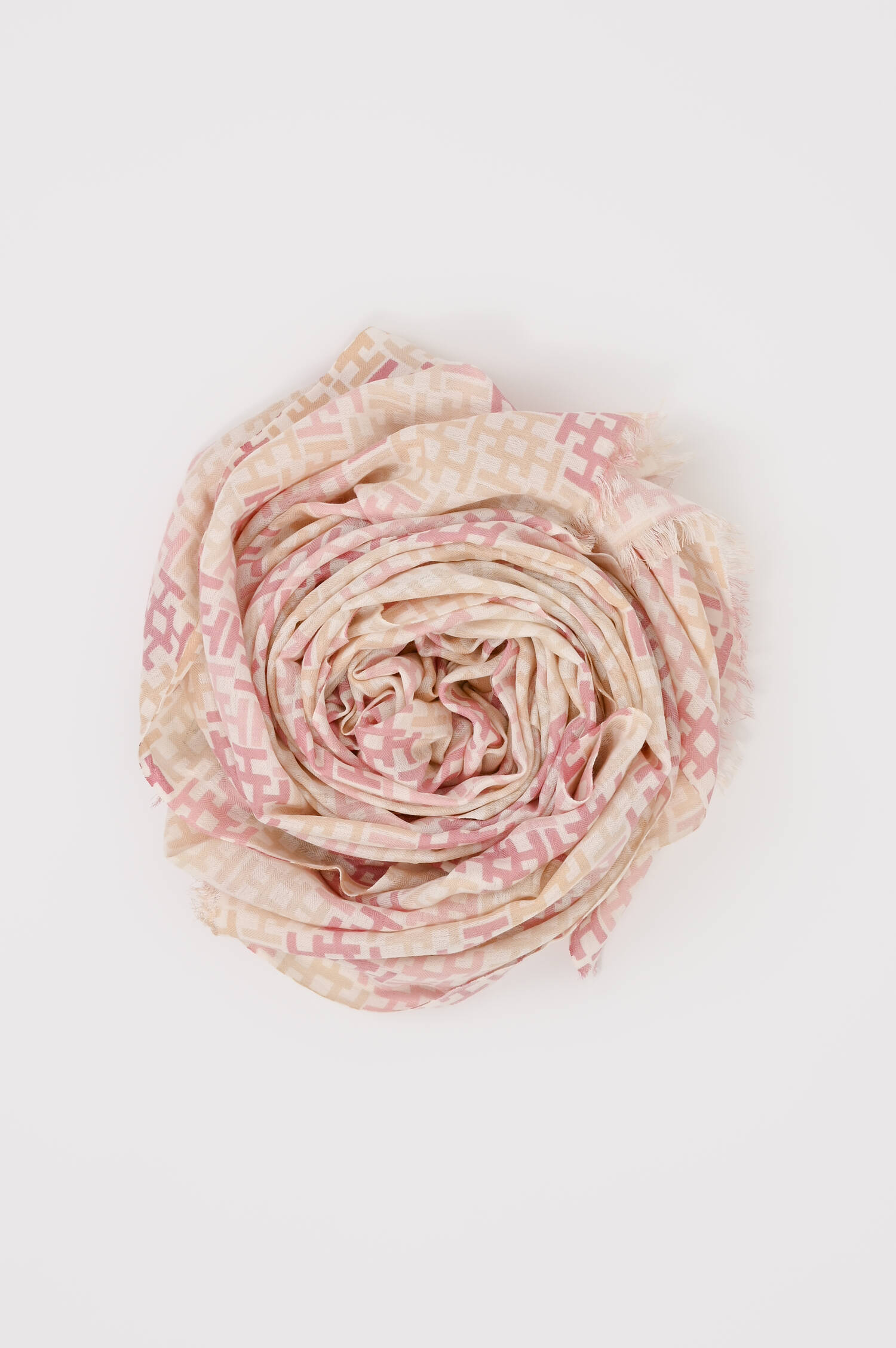 Cashmere-Seidenmix Tuch ALIKI in Grün/Rosa