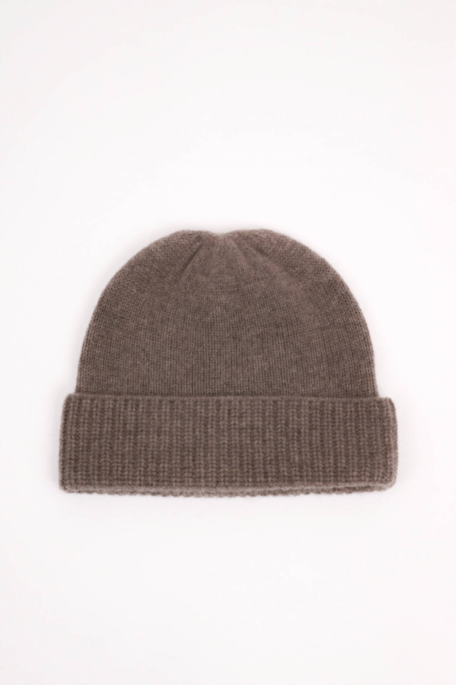 Cashmere Mütze in Taupe meliert