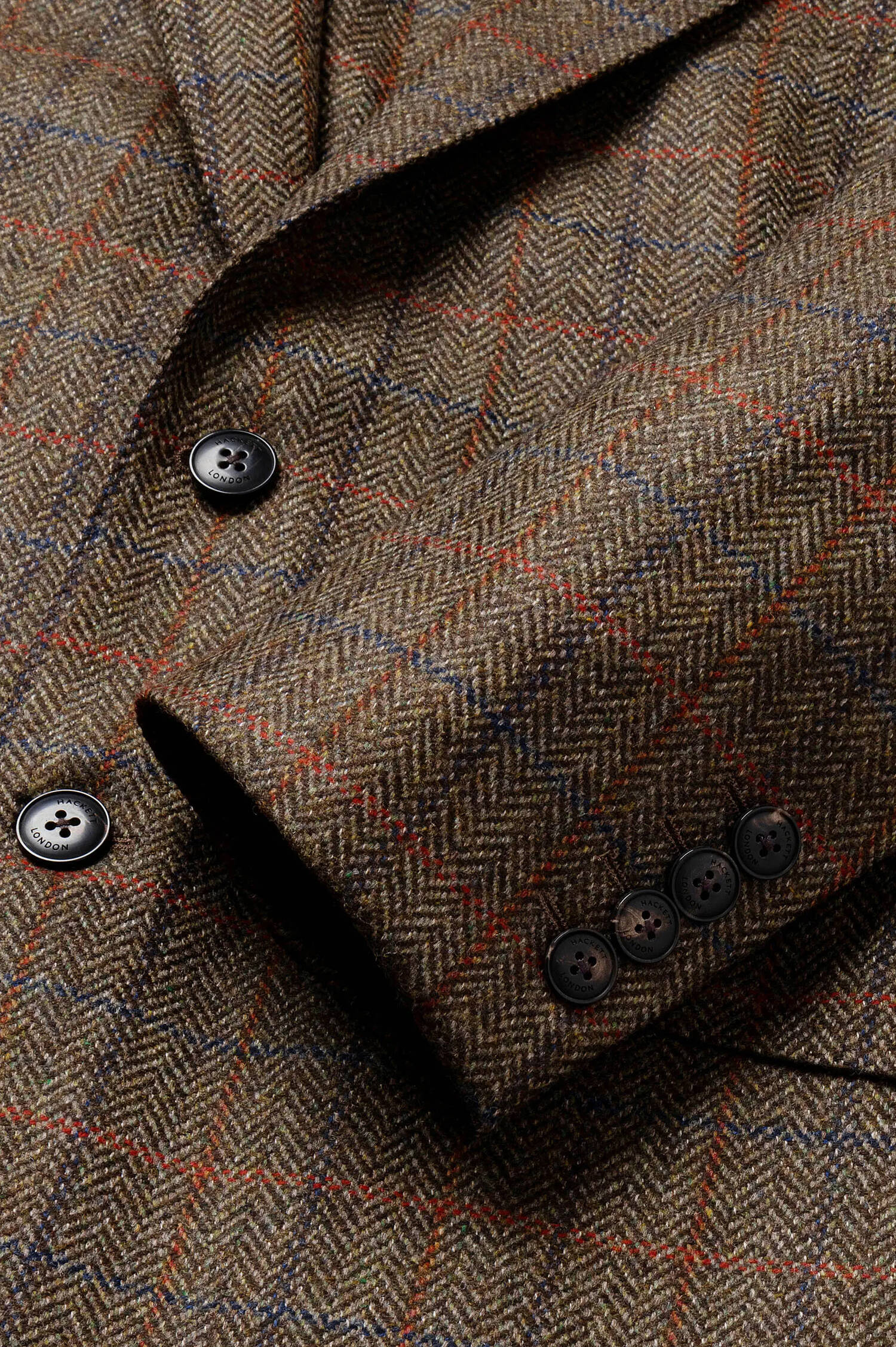 Wolle-Cashmere-Sakko in Oliv