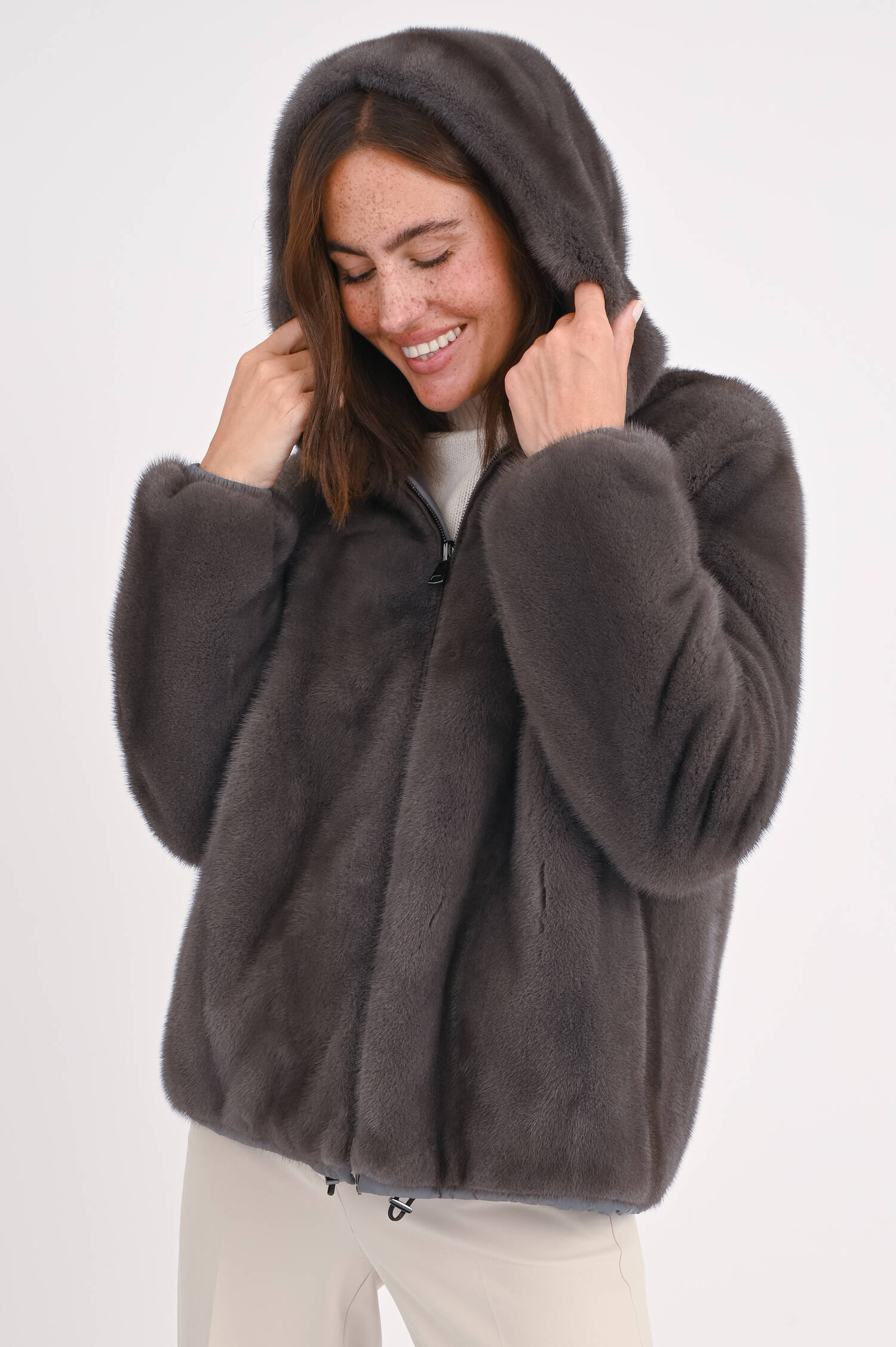 Jacke aus Nerz in Braun Jacke aus Nerz in Braun