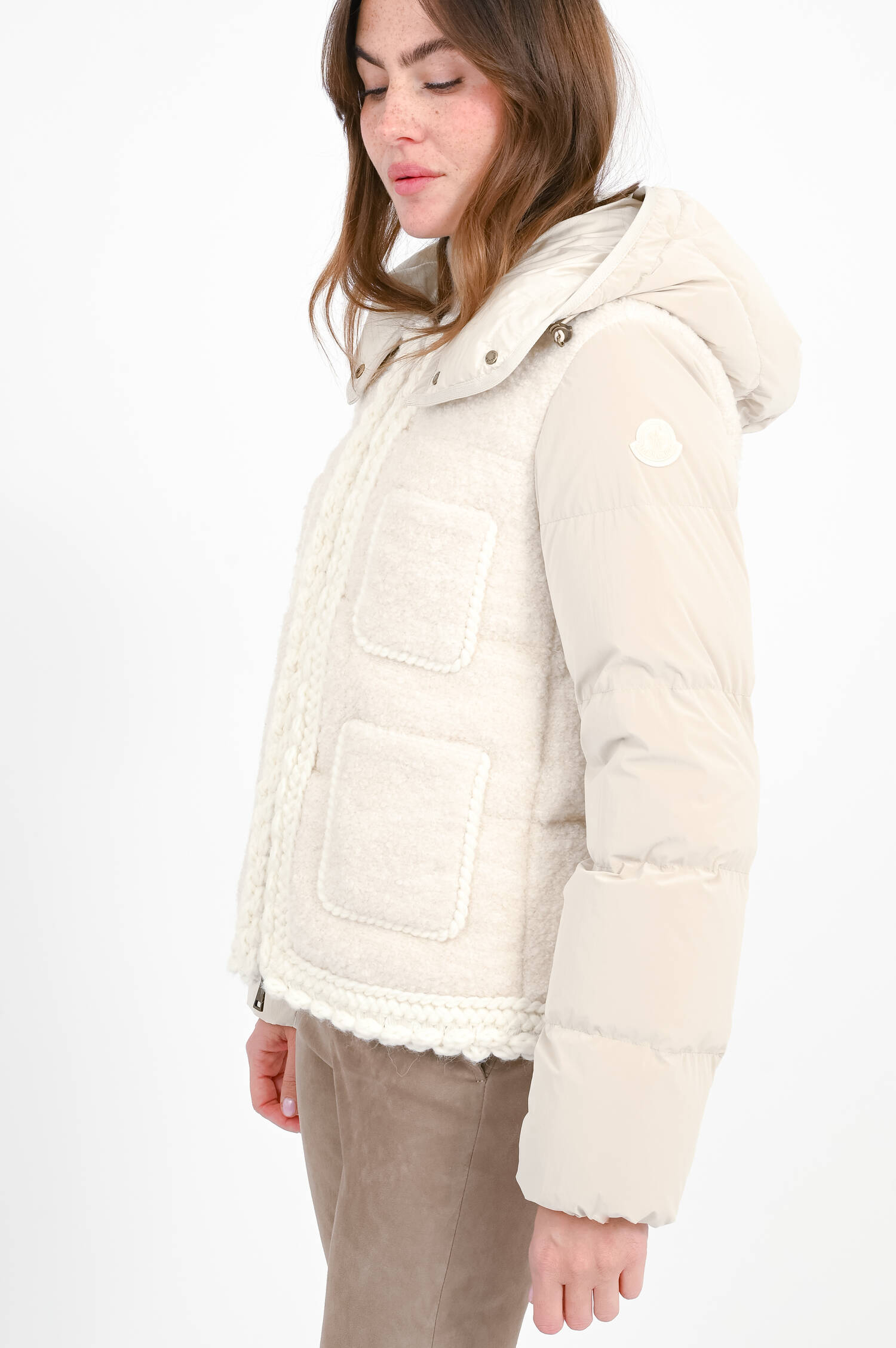 Daunenjacke RIPAILLE mit Teddy-Optik in Creme Daunenjacke RIPAILLE mit Teddy-Optik in Creme