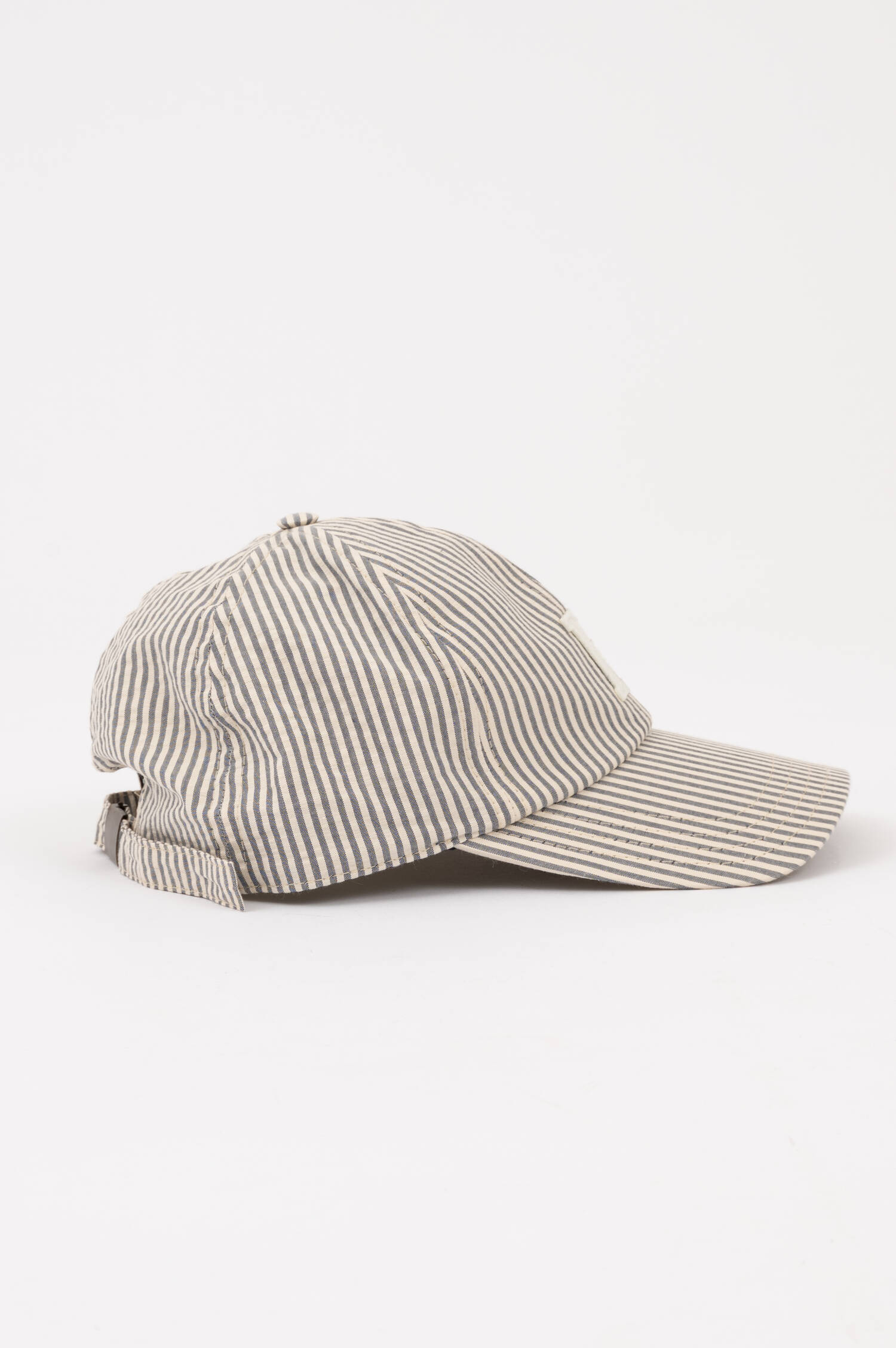 Basecap in Blau/Creme gestreift