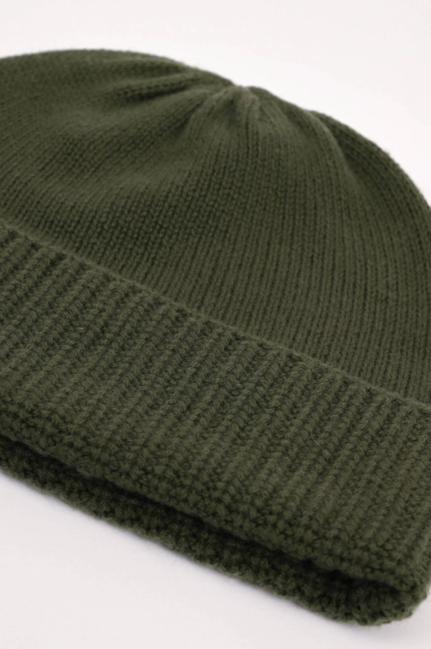 Cashmere Mütze in Dunkelgrün