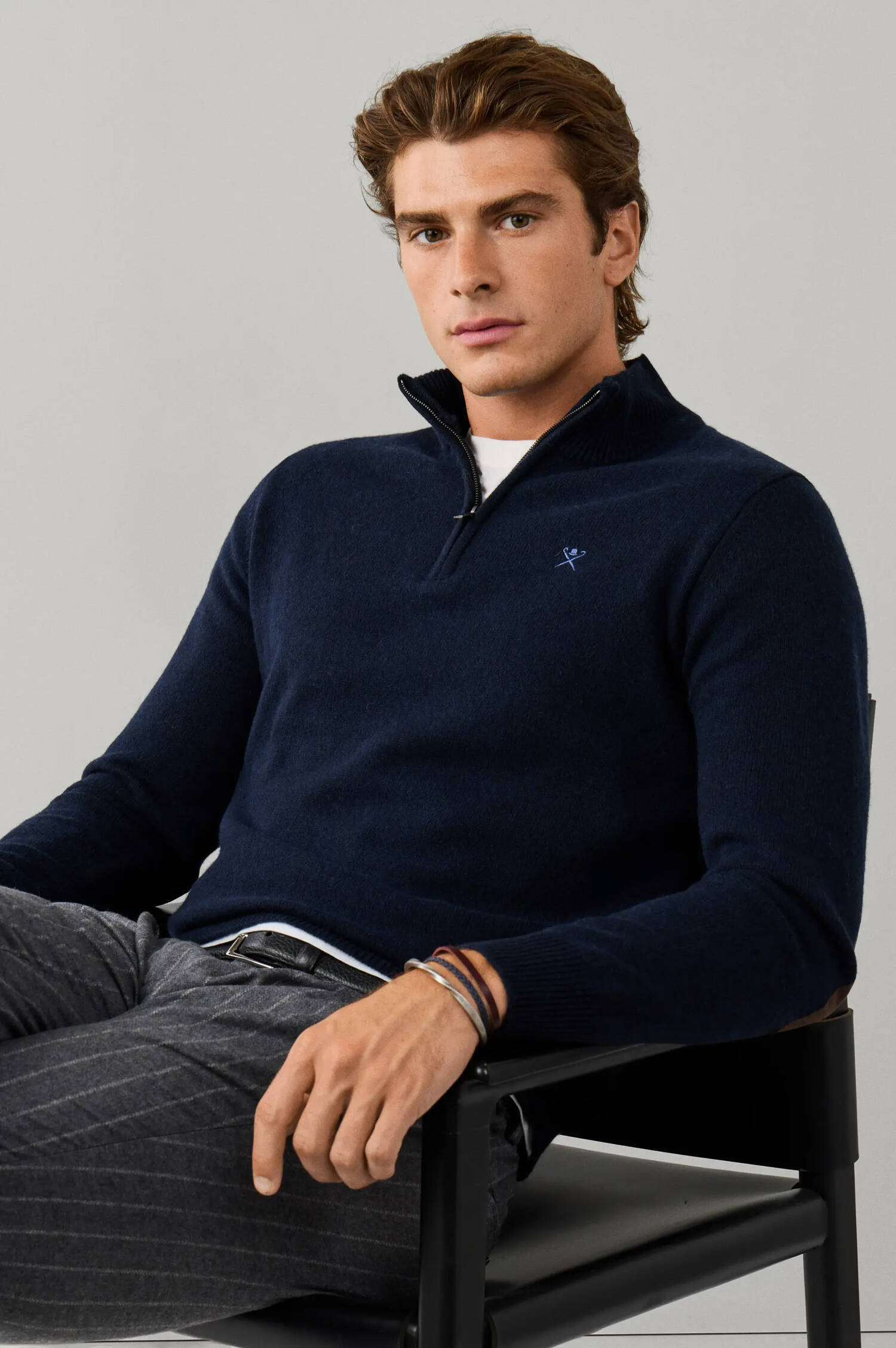 Lammwoll-Troyer in Navy Lammwoll-Troyer in Navy