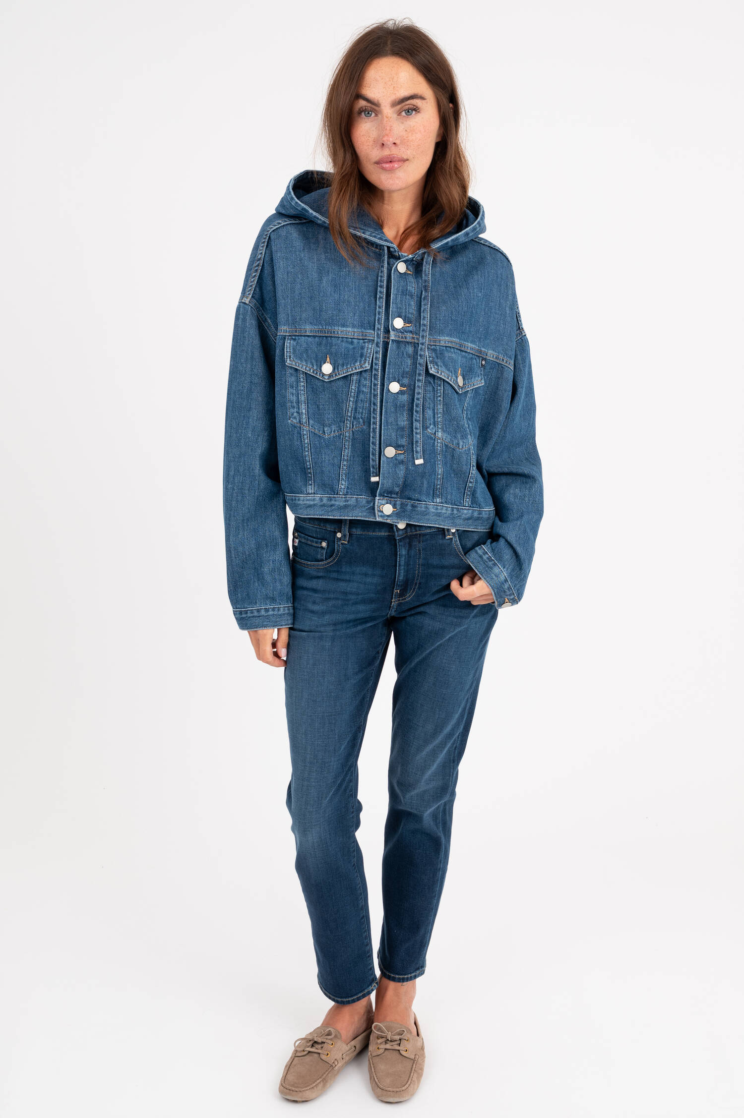 Jeansajacke SHERWOOD in Mittelblau Jeansajacke SHERWOOD in Mittelblau