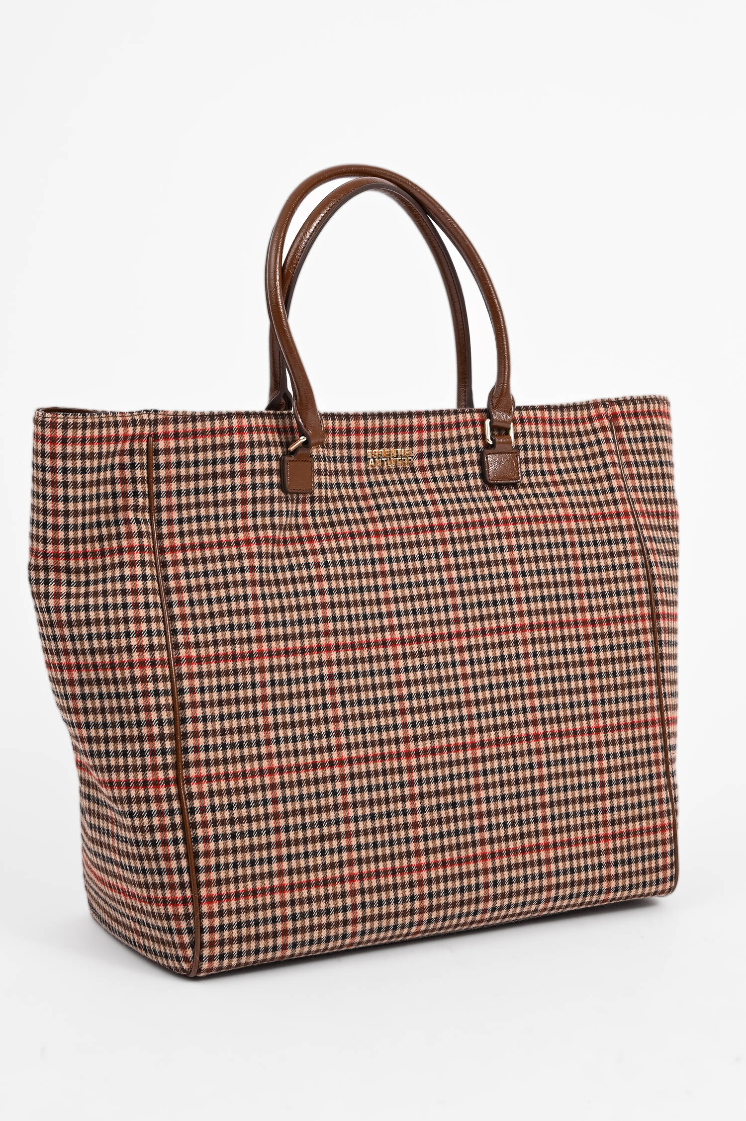 Karierter Shopper in Rot/Braun/Schwarz