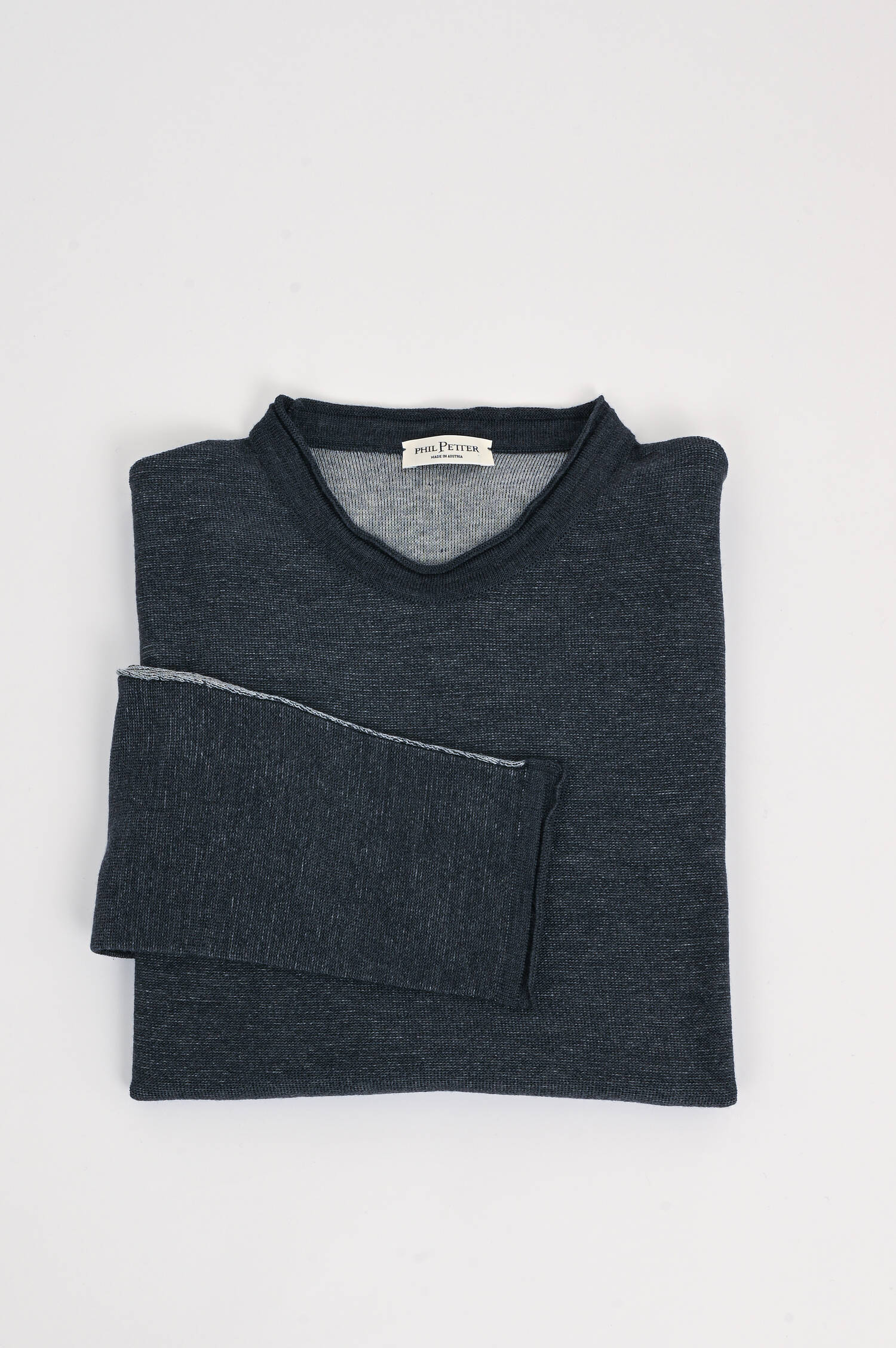 Pullover aus Woll-Mix in Navy