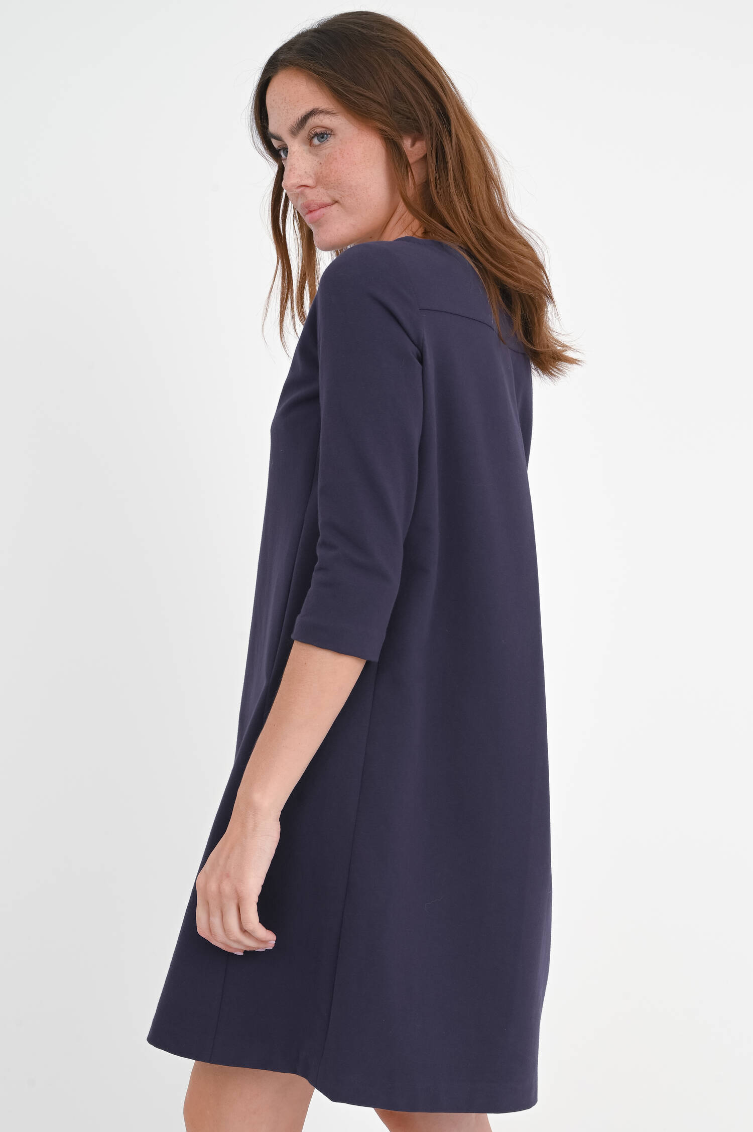 Jersey-Kleid mit 3/4 Arm in Violett
