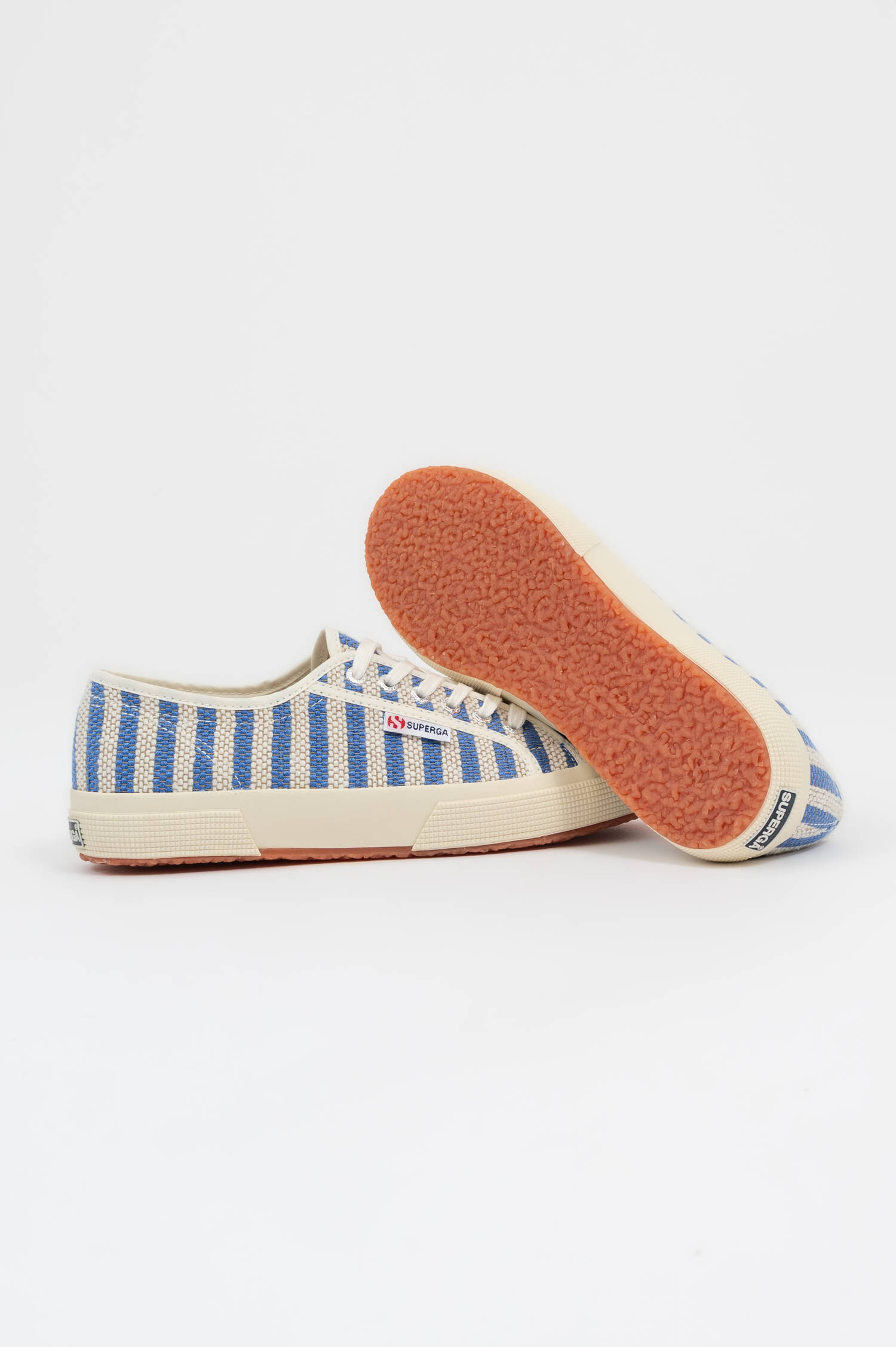 Sneaker COTTON STRIPES in Blau/Weiß