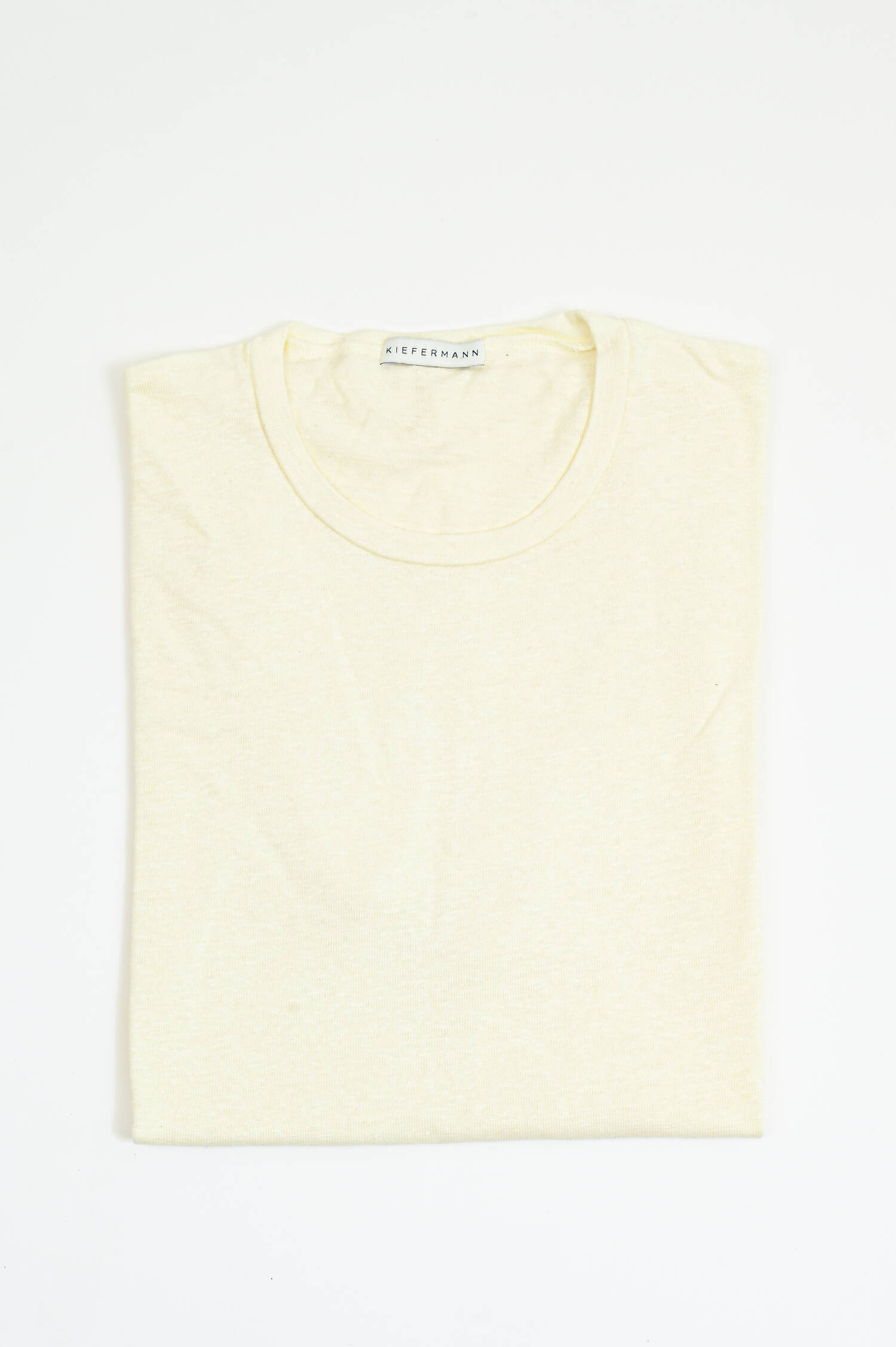 Kurzarmshirt aus Leinen in Eggshell