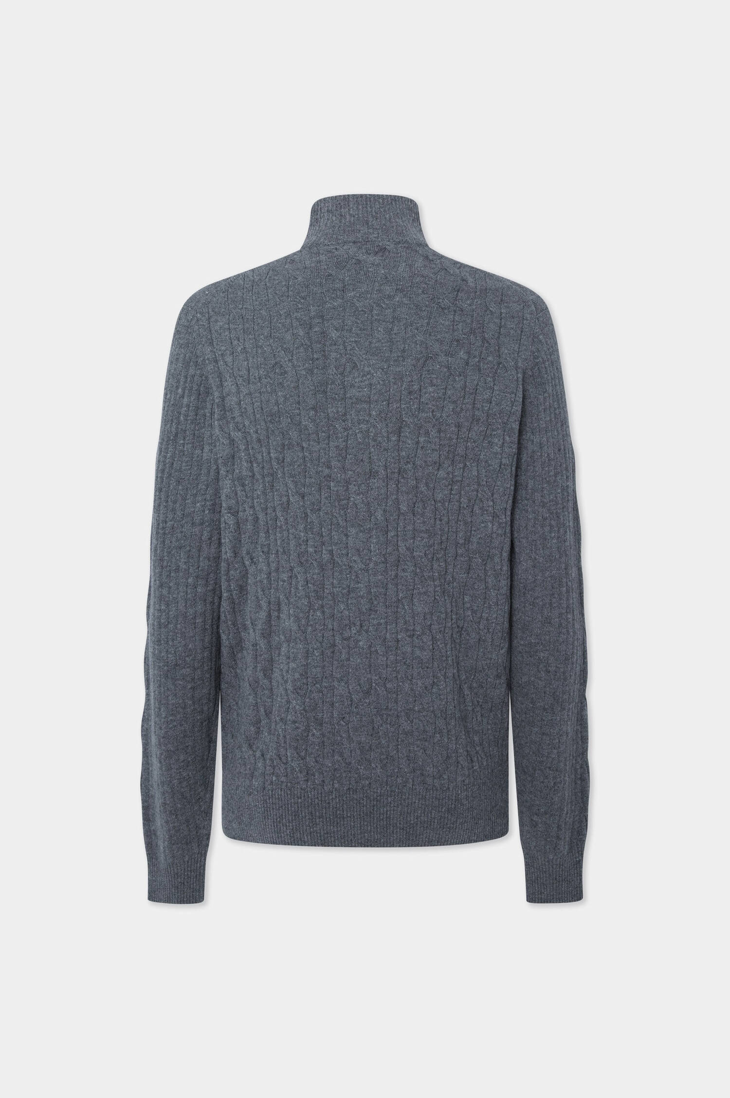 Zopfstrick-Troyer in Anthrazit