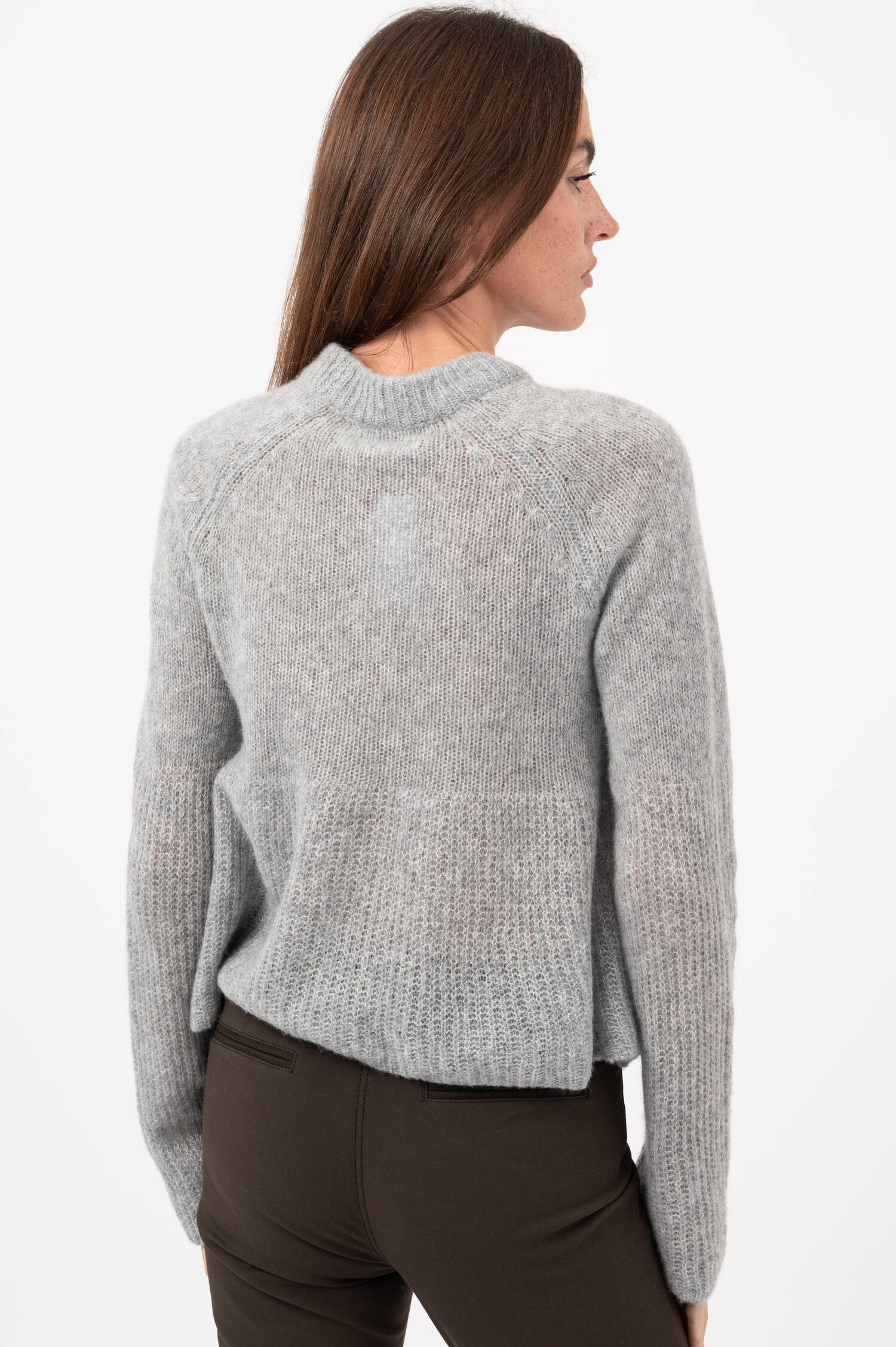 Cashmere-Seiden-Pullover PORTIA in Grau Cashmere-Seiden-Pullover PORTIA in Grau