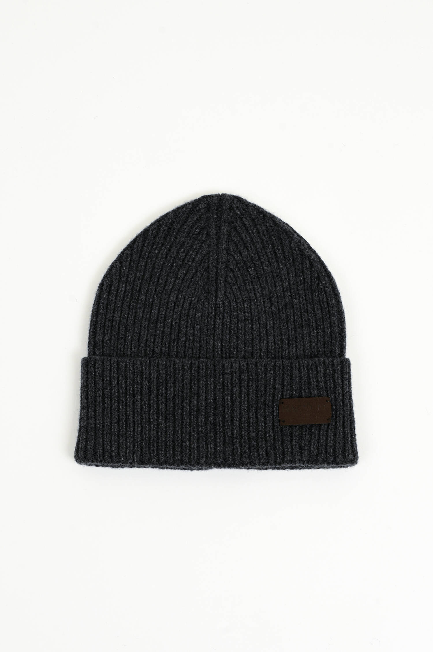 Cashmere-Mütze in Dunkelgrau