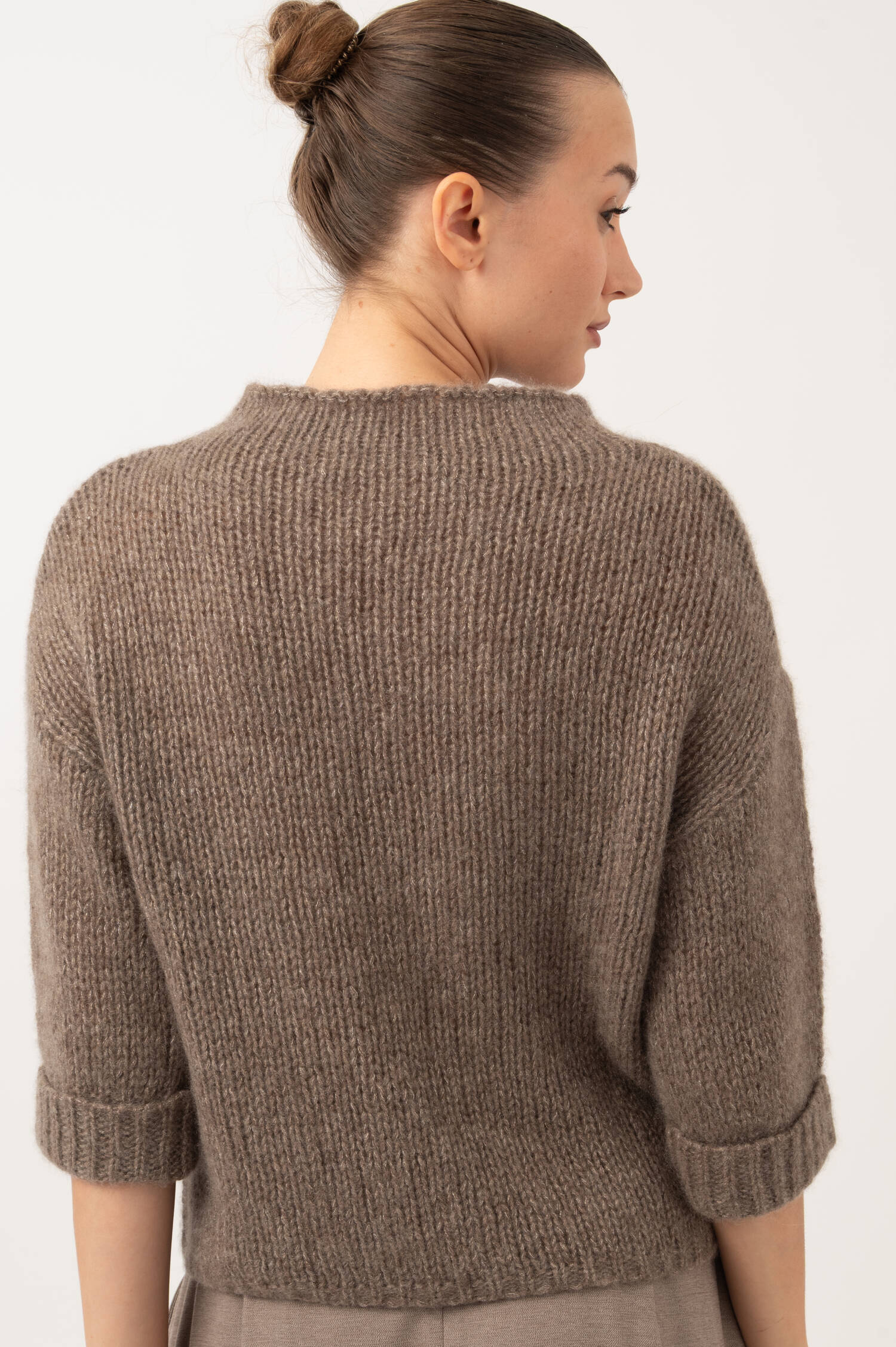 Grobstrick Pullover in Braun Grobstrick Pullover in Braun