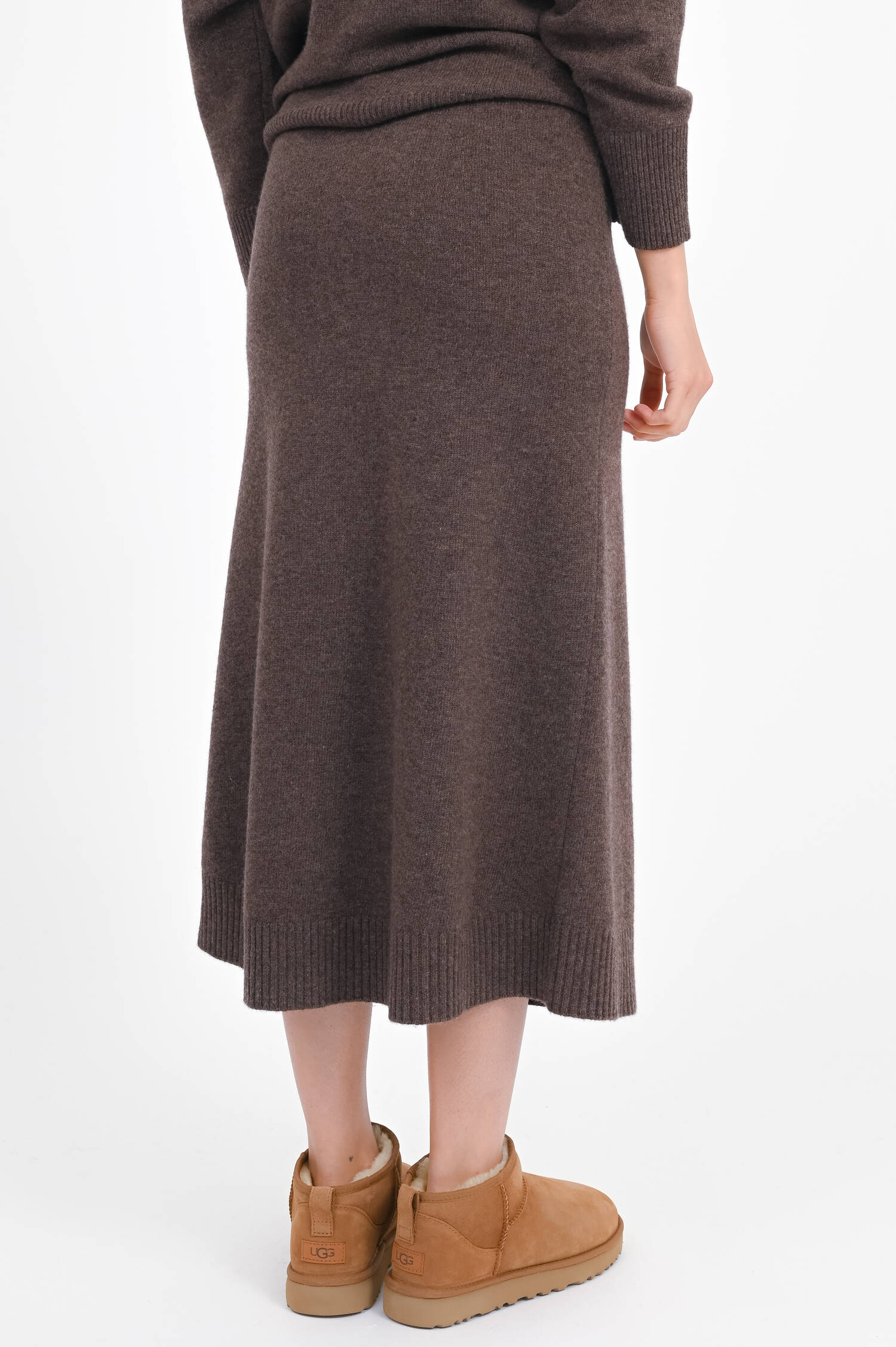 Midi-Rock aus Merinowolle in Braun Midi-Rock aus Merinowolle in Braun