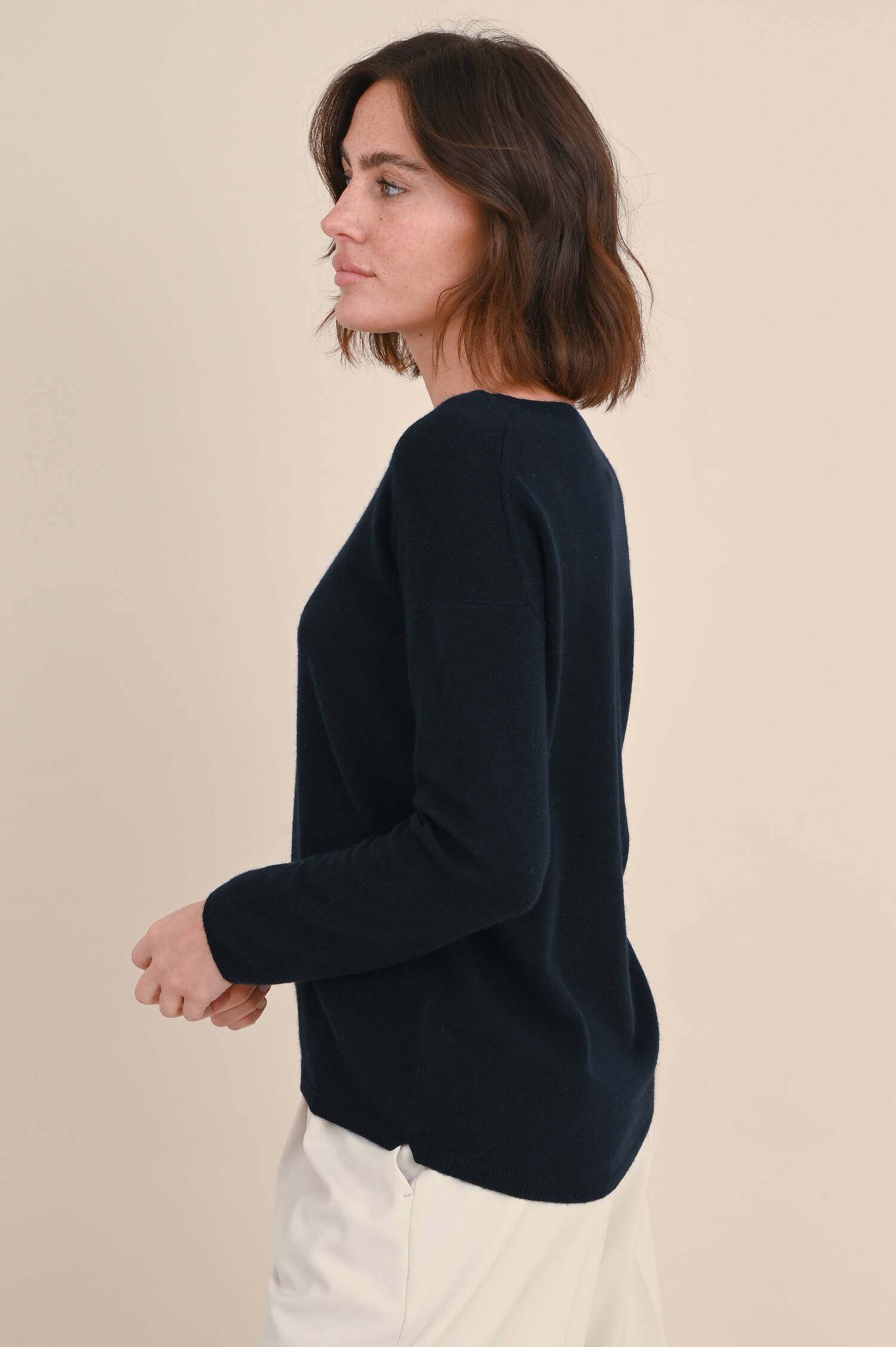 Cashmere Pullover mit in Midnight