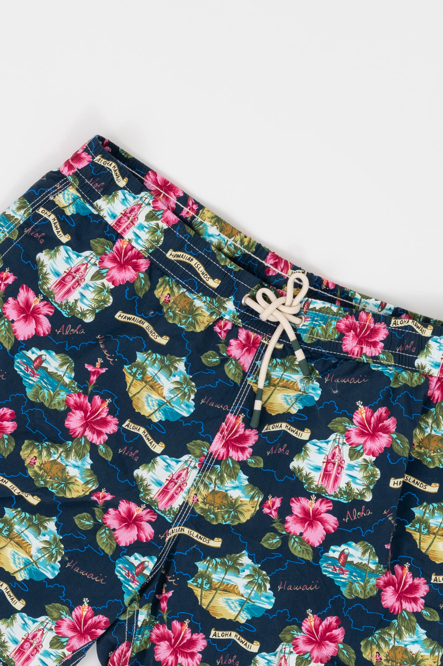 Badehose mit Print in Dunkelblau