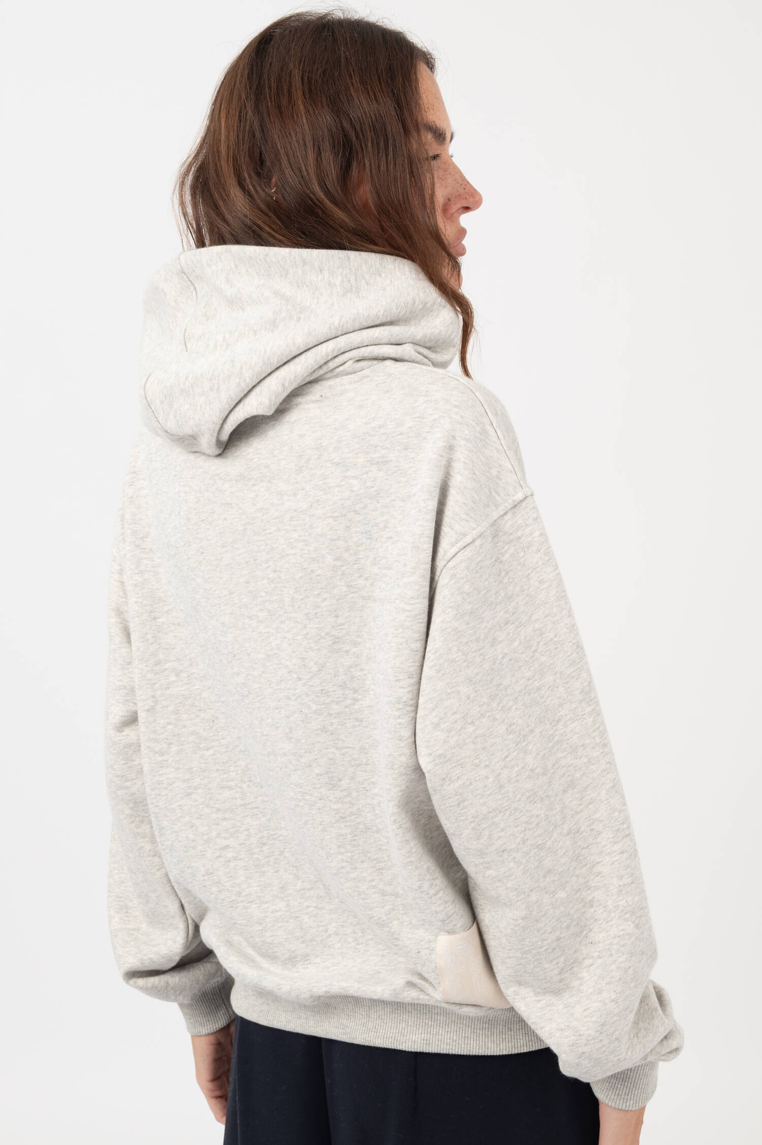 Hoodie mit Schleife in Grau meliert Hoodie mit Schleife in Grau meliert