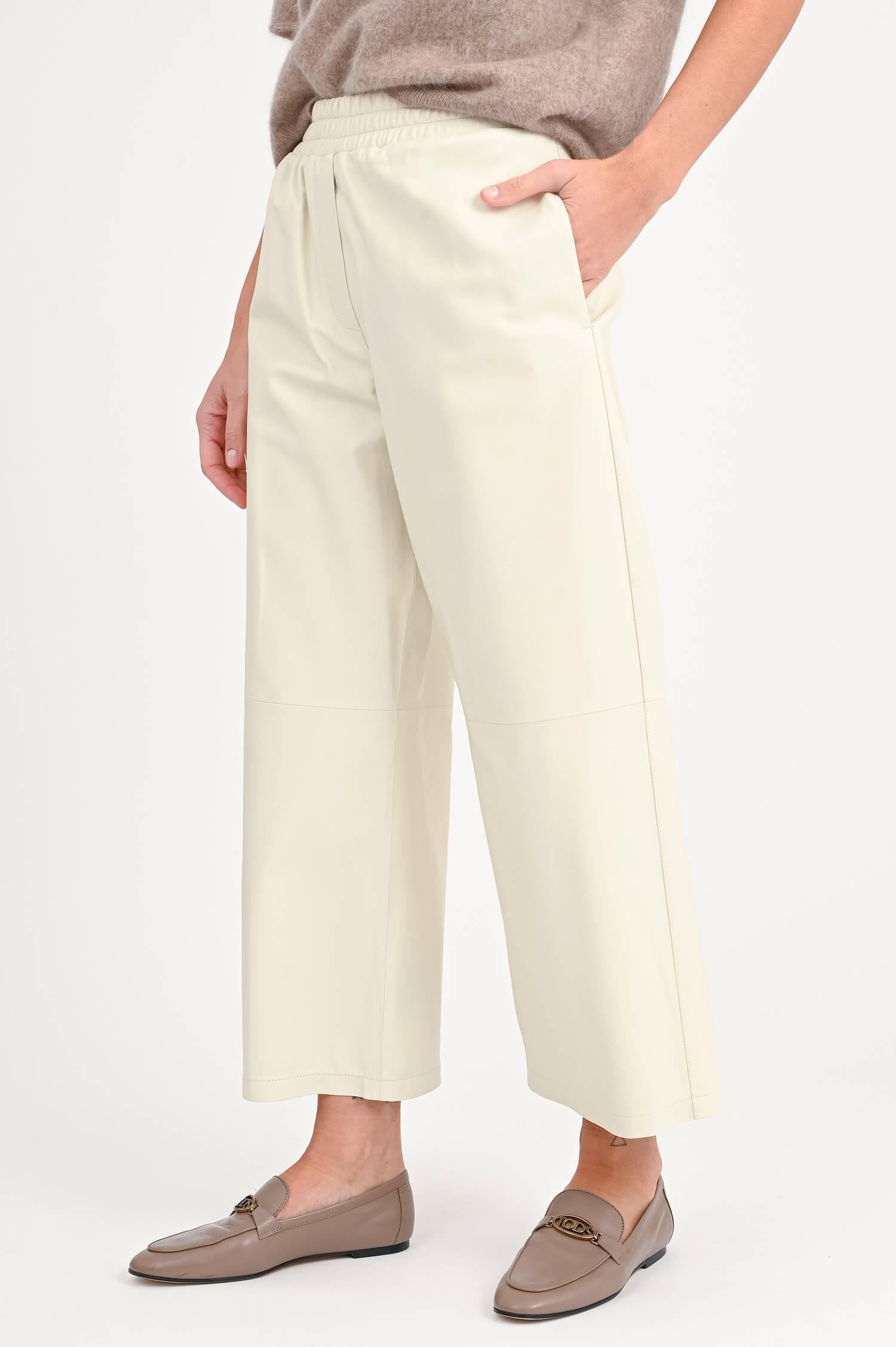 Wide-Leg Culotte ELIZABETH in Ecru