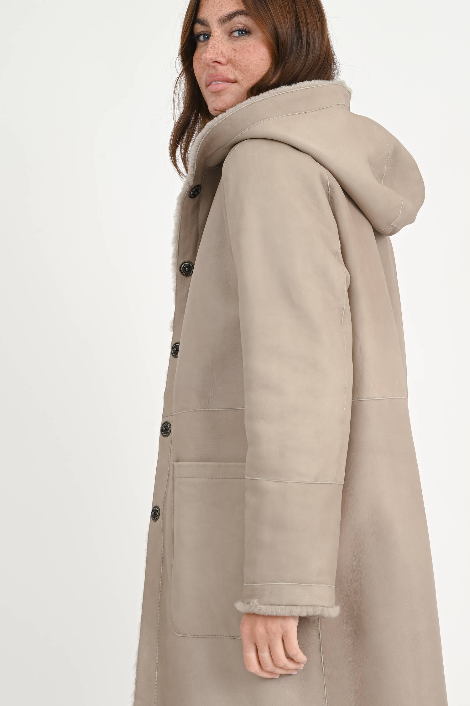 Wendemantel EVELYN in hellem Taupe Wendemantel EVELYN in hellem Taupe