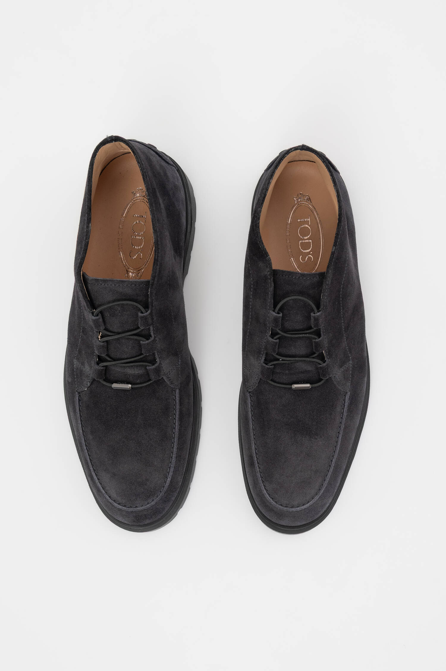 Suede Halbschuhe in Anthrazit