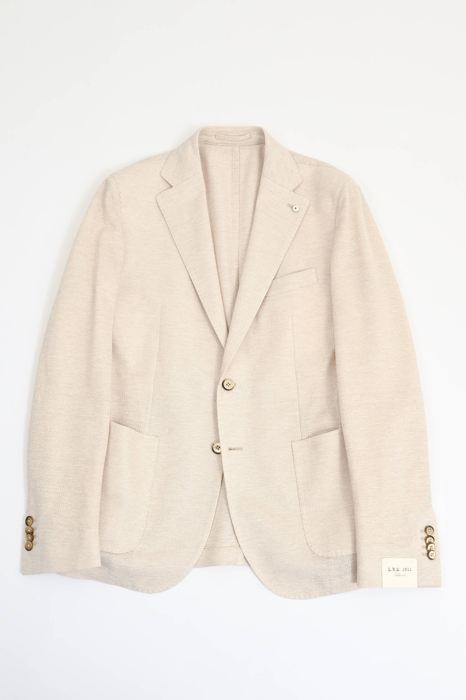 Sakko aus Leinen-Baumwoll-Mix in Creme