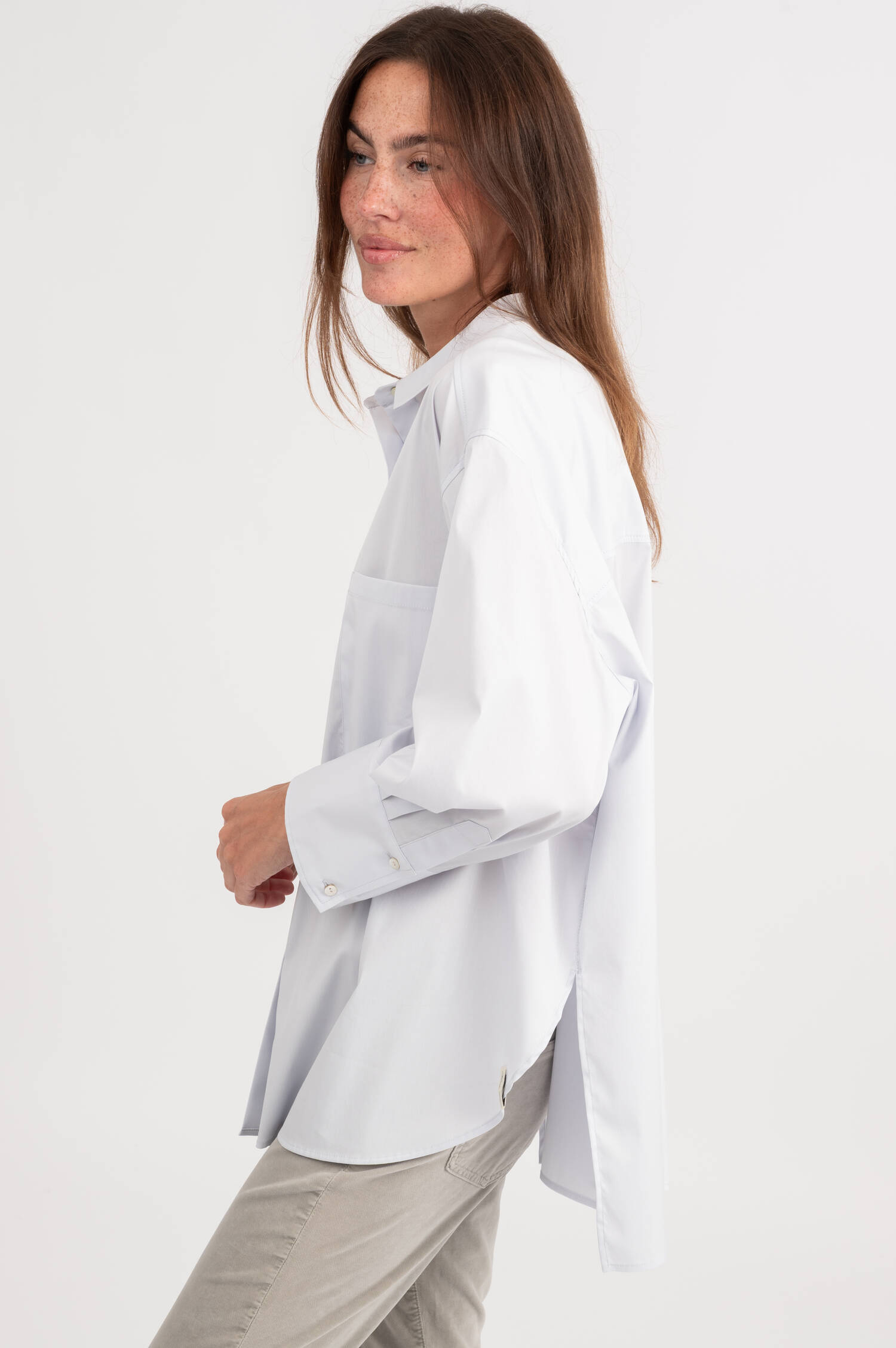 Oversize Bluse in Hellblau