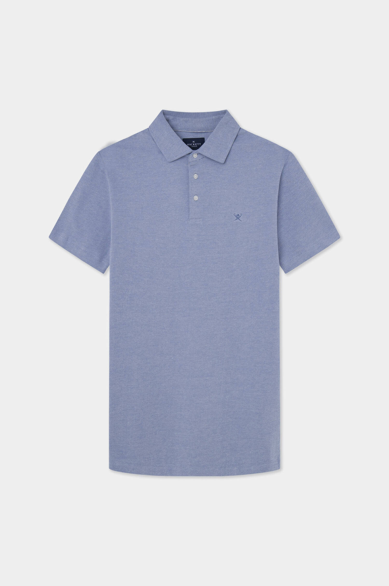 Polo-Shirt mit gesticktem Logo in Blau Polo-Shirt mit gesticktem Logo in Blau