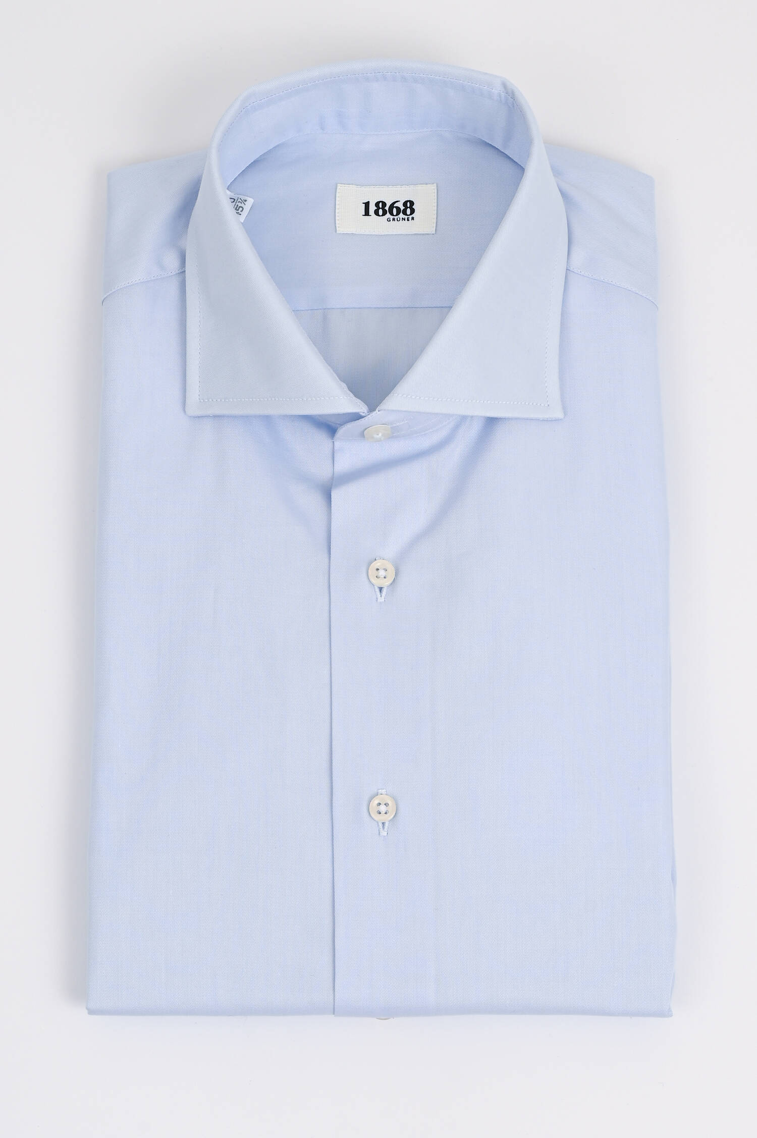 Hemd aus Baumwoll-Twill in Hellblau Hemd aus Baumwoll-Twill in Hellblau