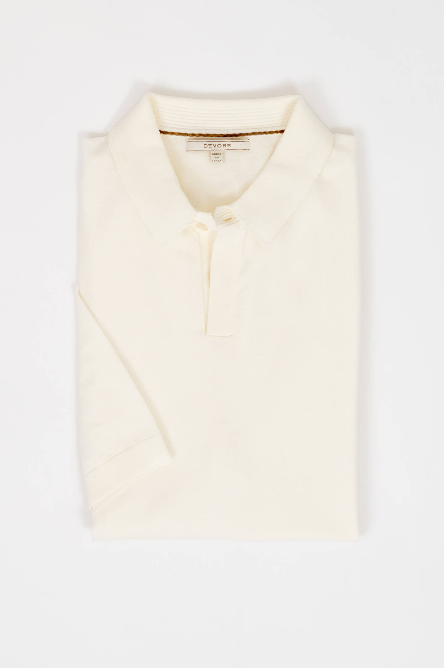 Leinenmix Polo SILK ICE CREPE in Weiß