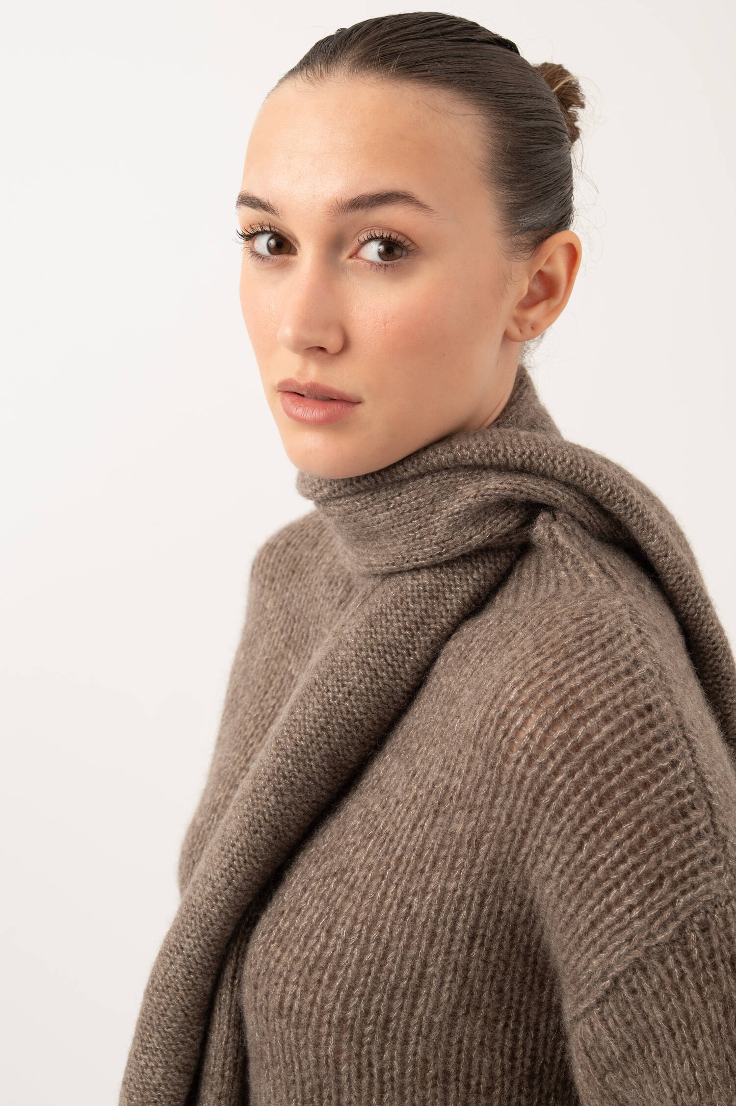 Cashmere-Schal in Braun