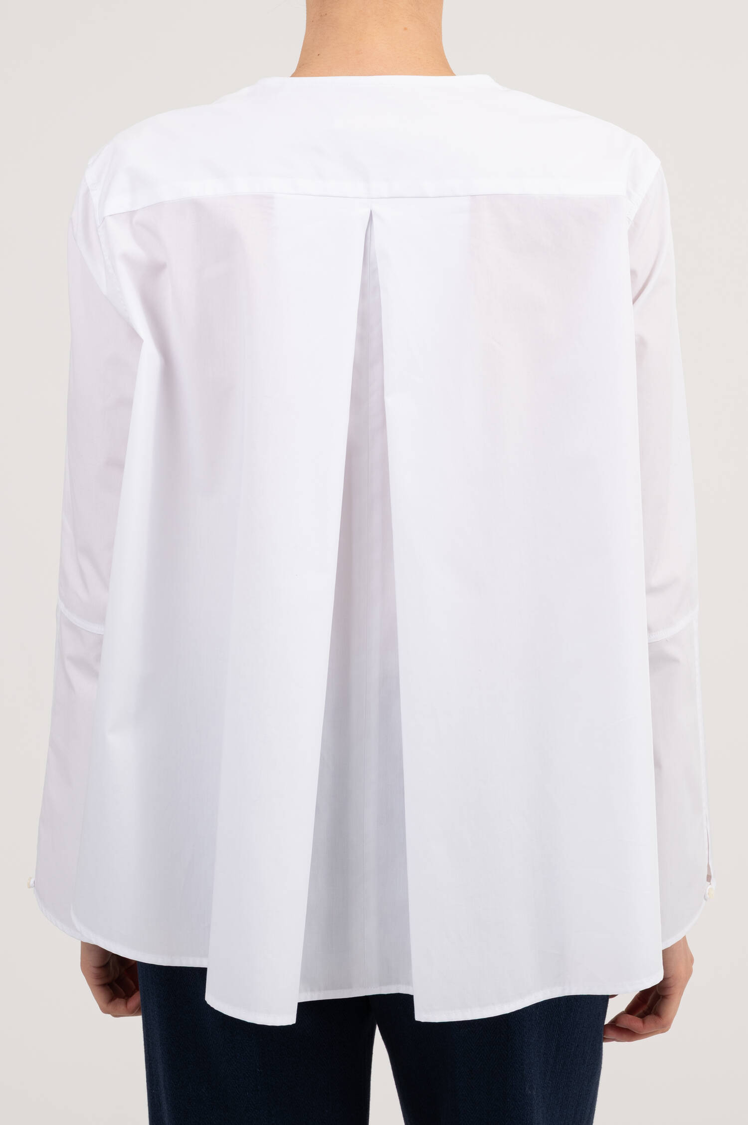 Popelin Bluse ZOE in Weiß 