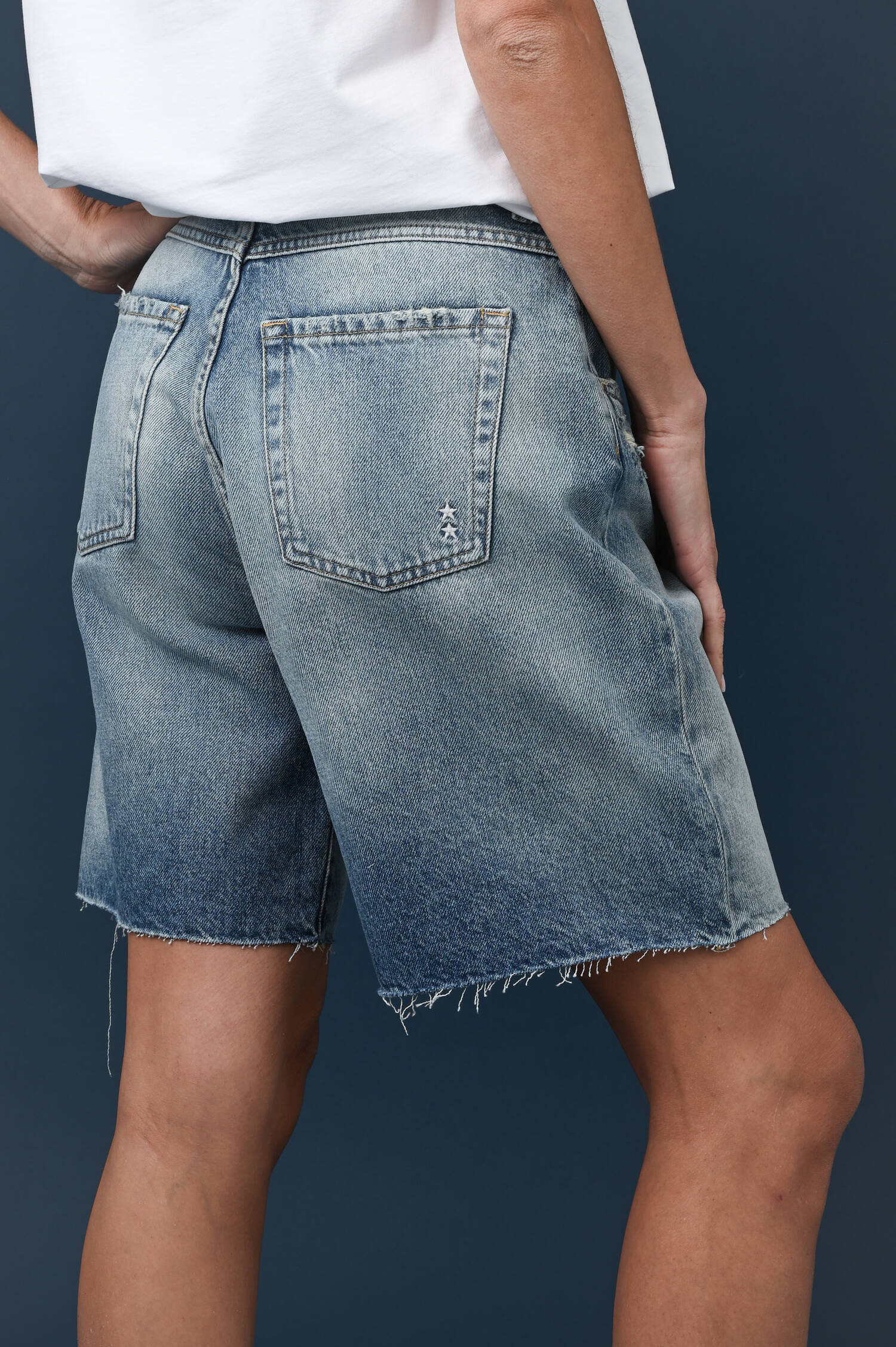 Denim Bermudashorts LEA in Smoke Blue