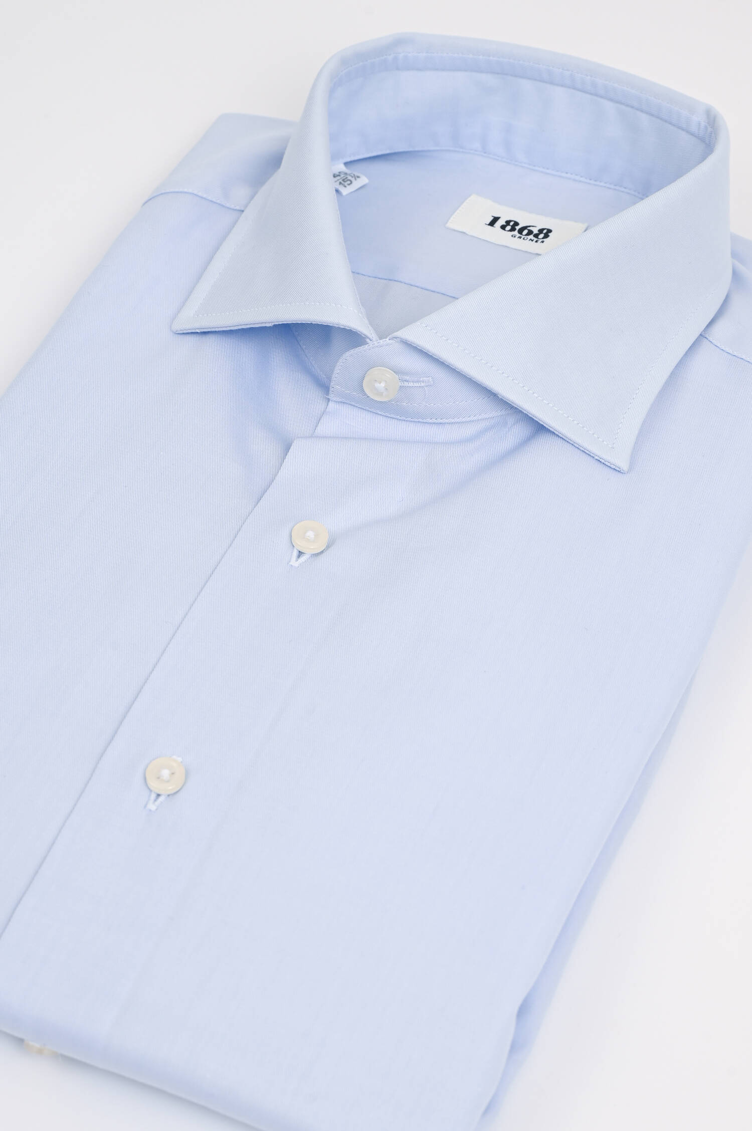 Hemd aus Baumwoll-Twill in Hellblau Hemd aus Baumwoll-Twill in Hellblau
