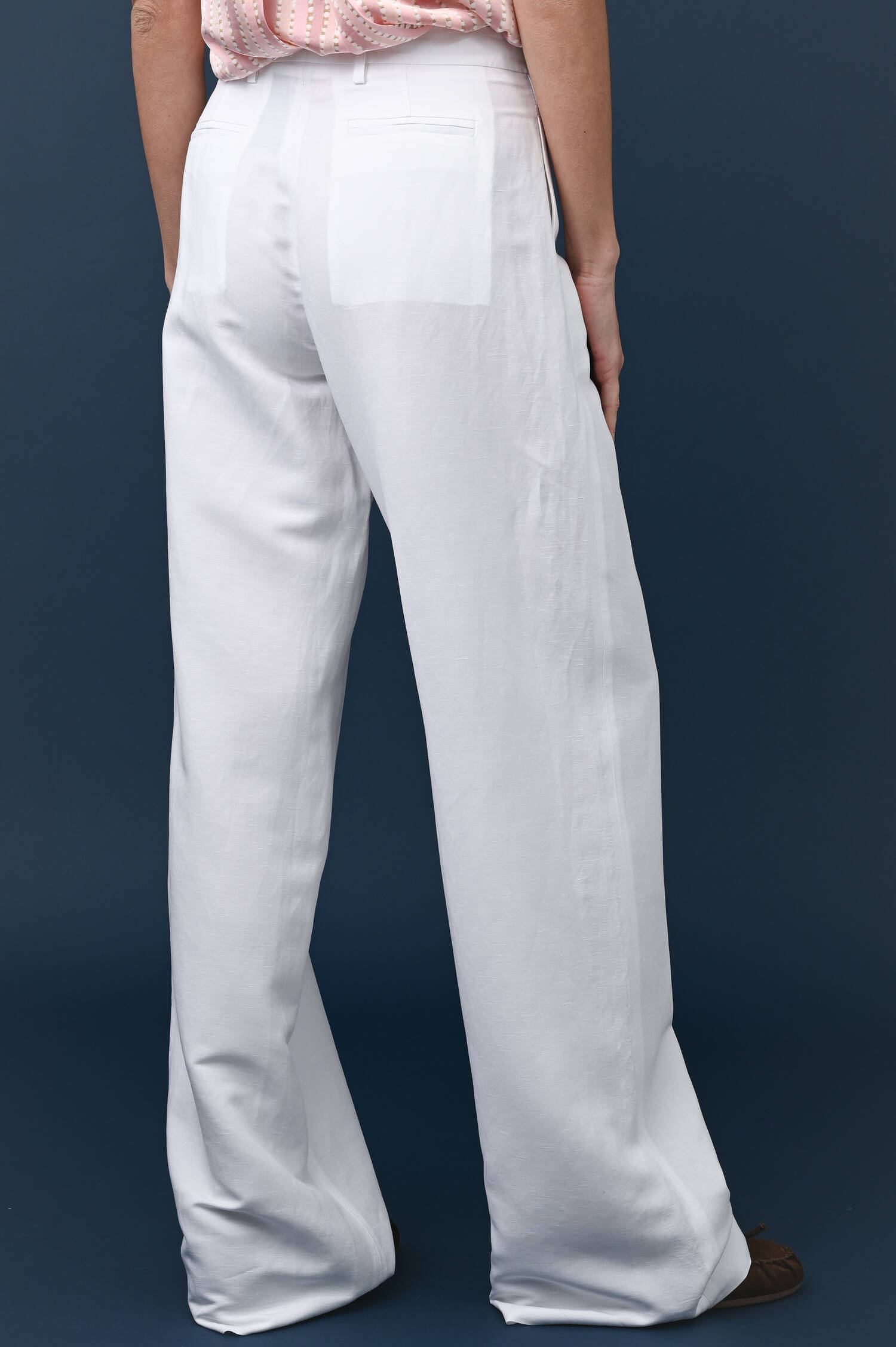 Wide-Leg Hose in Weiß